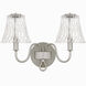 McKinney 2 Light 15.5 inch Brushed Nickel Bath Light Wall Light, Medium