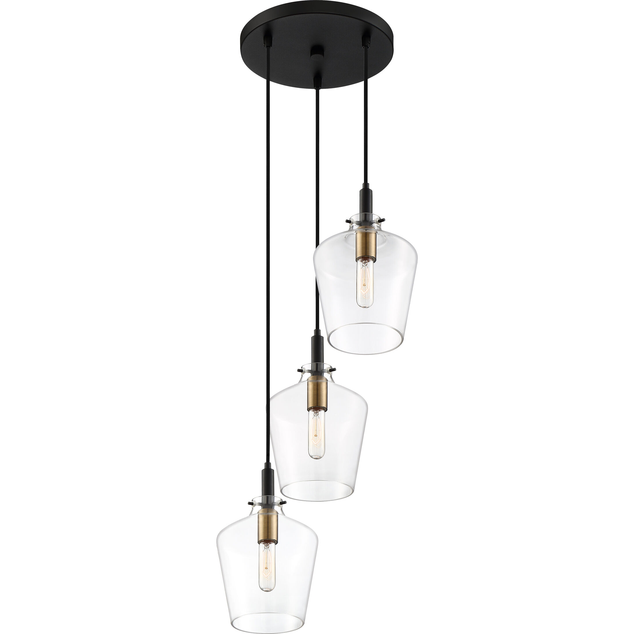 June 3 Light 13.75 inch Earth Black Pendant Ceiling Light