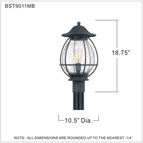 Boston 1 Light 19 inch Mottled Black Outdoor Post Lantern