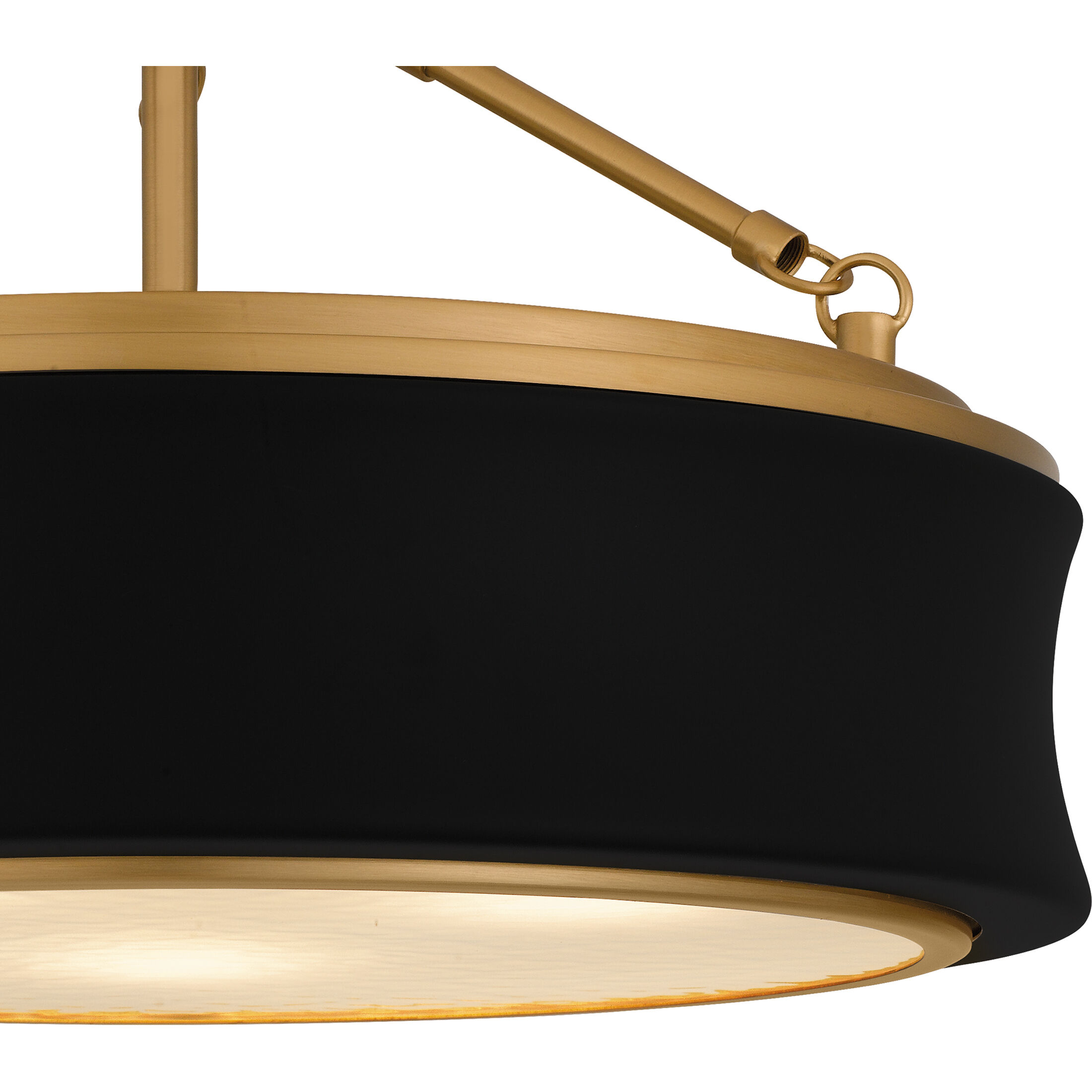 Dylan 3 Light 16 inch Matte Black Semi-Flush Mount Ceiling Light, Medium