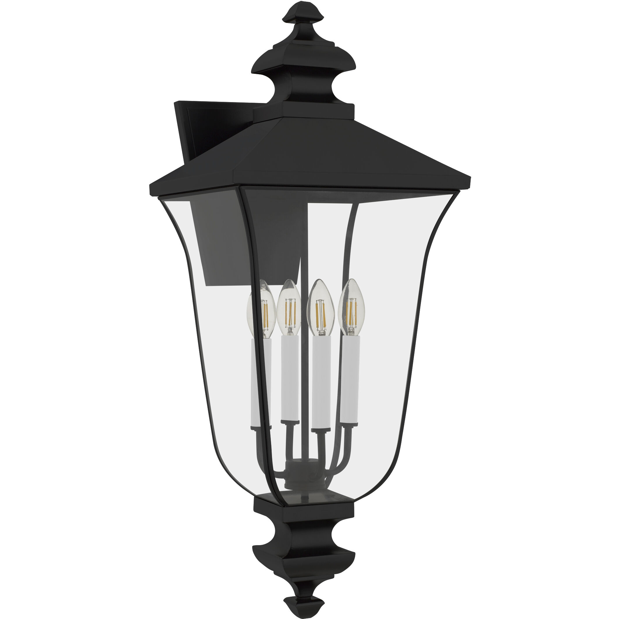 Farley 4 Light 30.5 inch Matte Black Outdoor Wall Lantern