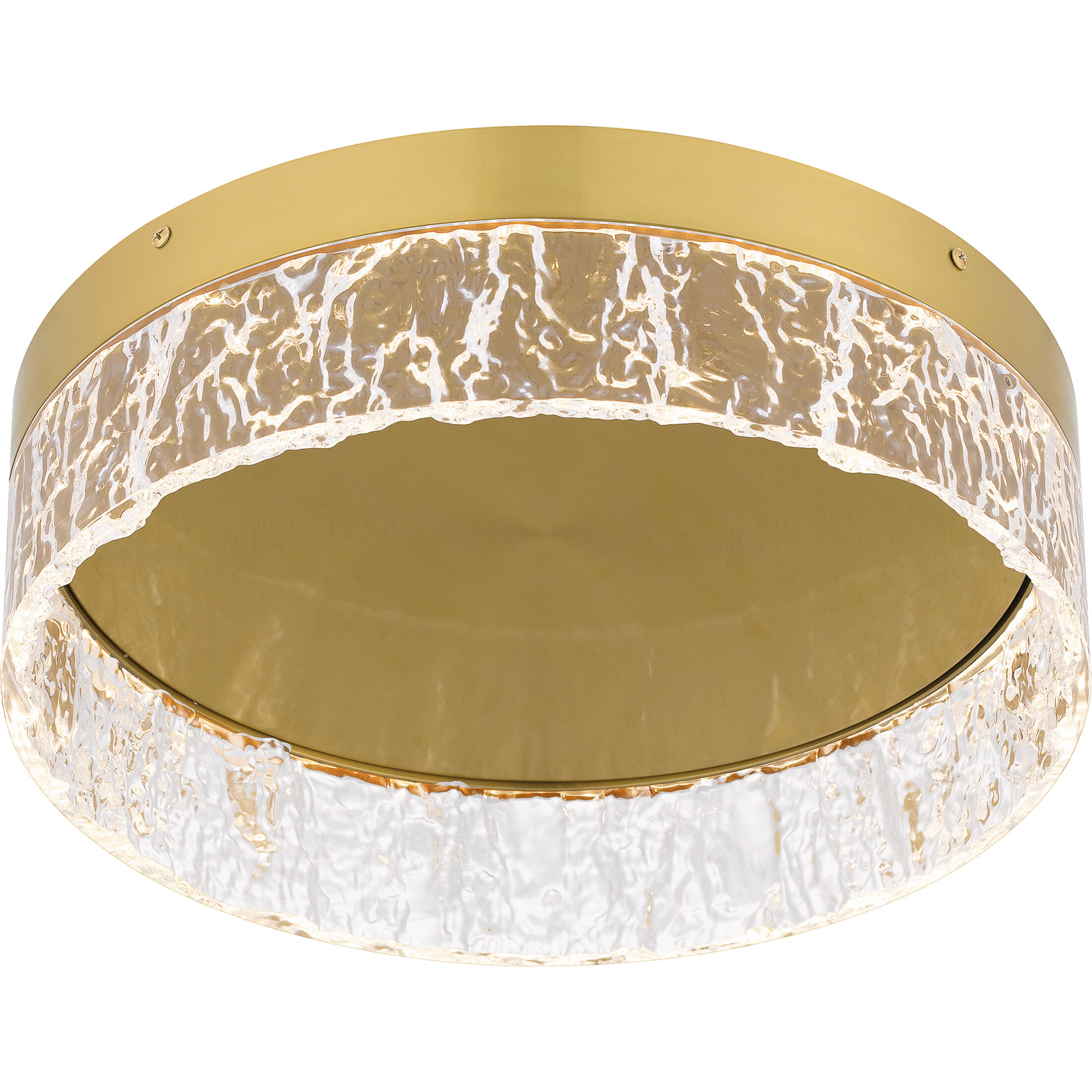 Vistaria LED 13.75 inch Brushed Gold Flush Mount Ceiling Light, Medium