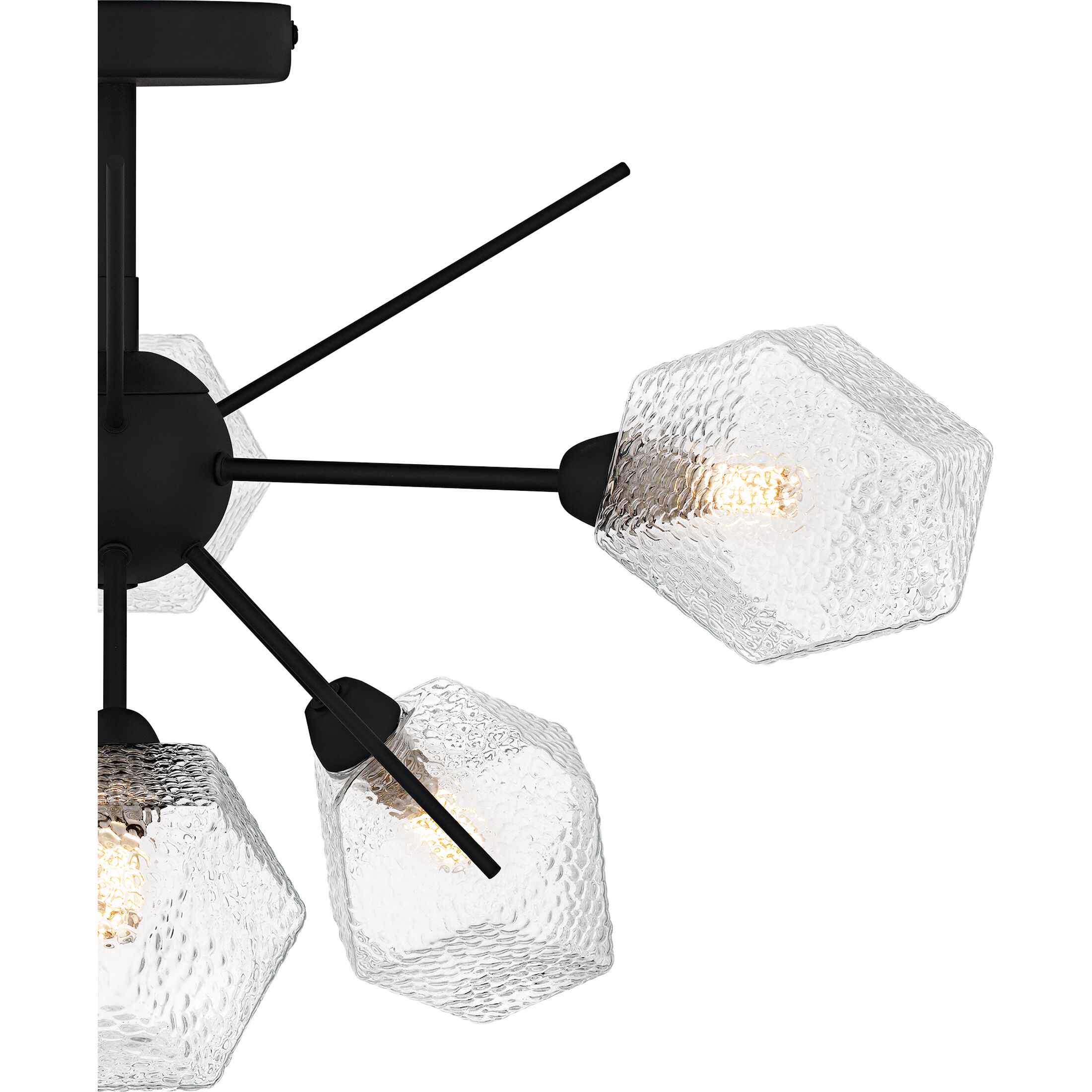 Salvador 6 Light 24 inch Earth Black Semi-Flush Mount Ceiling Light, Extra Large