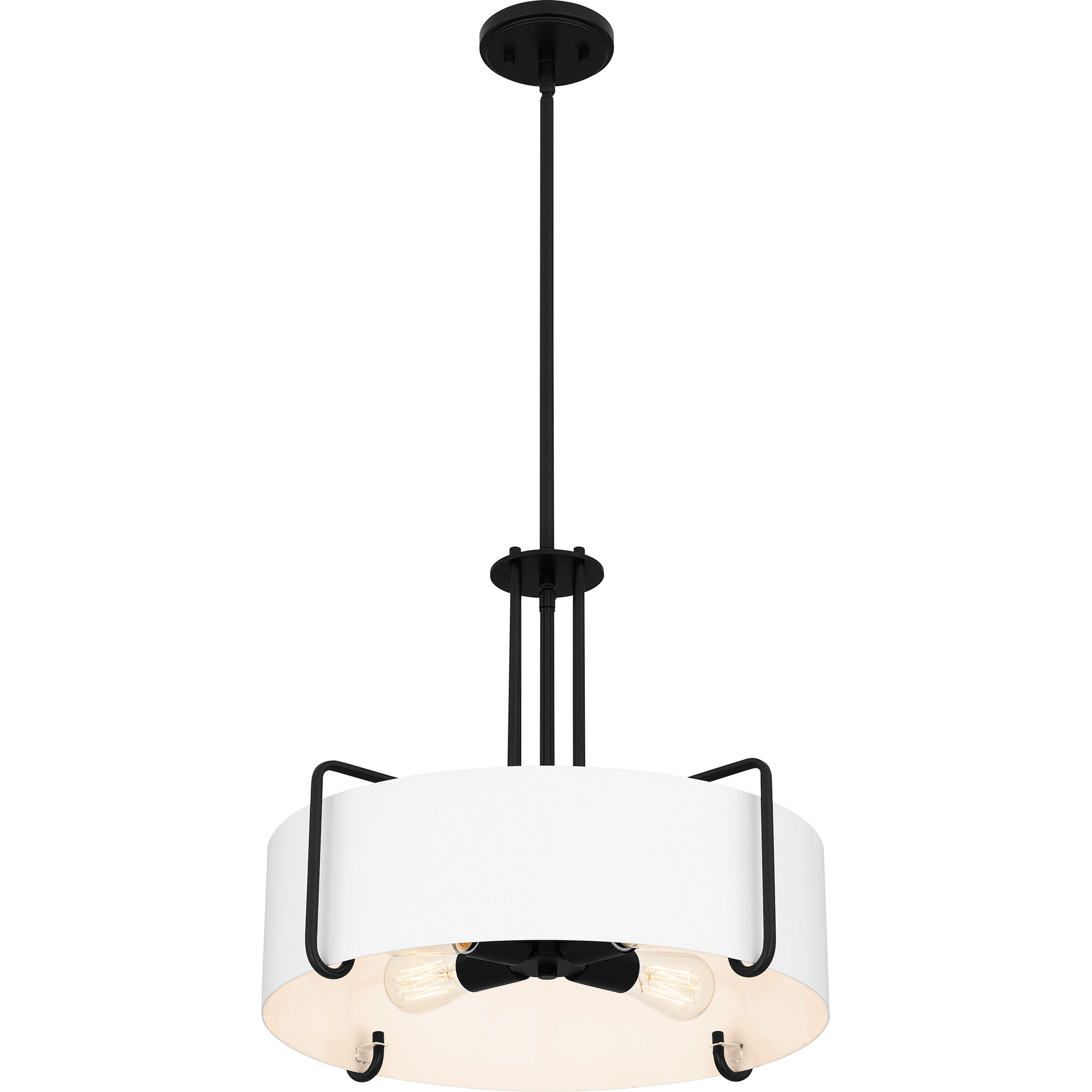 Quoizel QP5596MBK Hanley 4 Light 20 inch Matte Black Pendant Ceiling Light