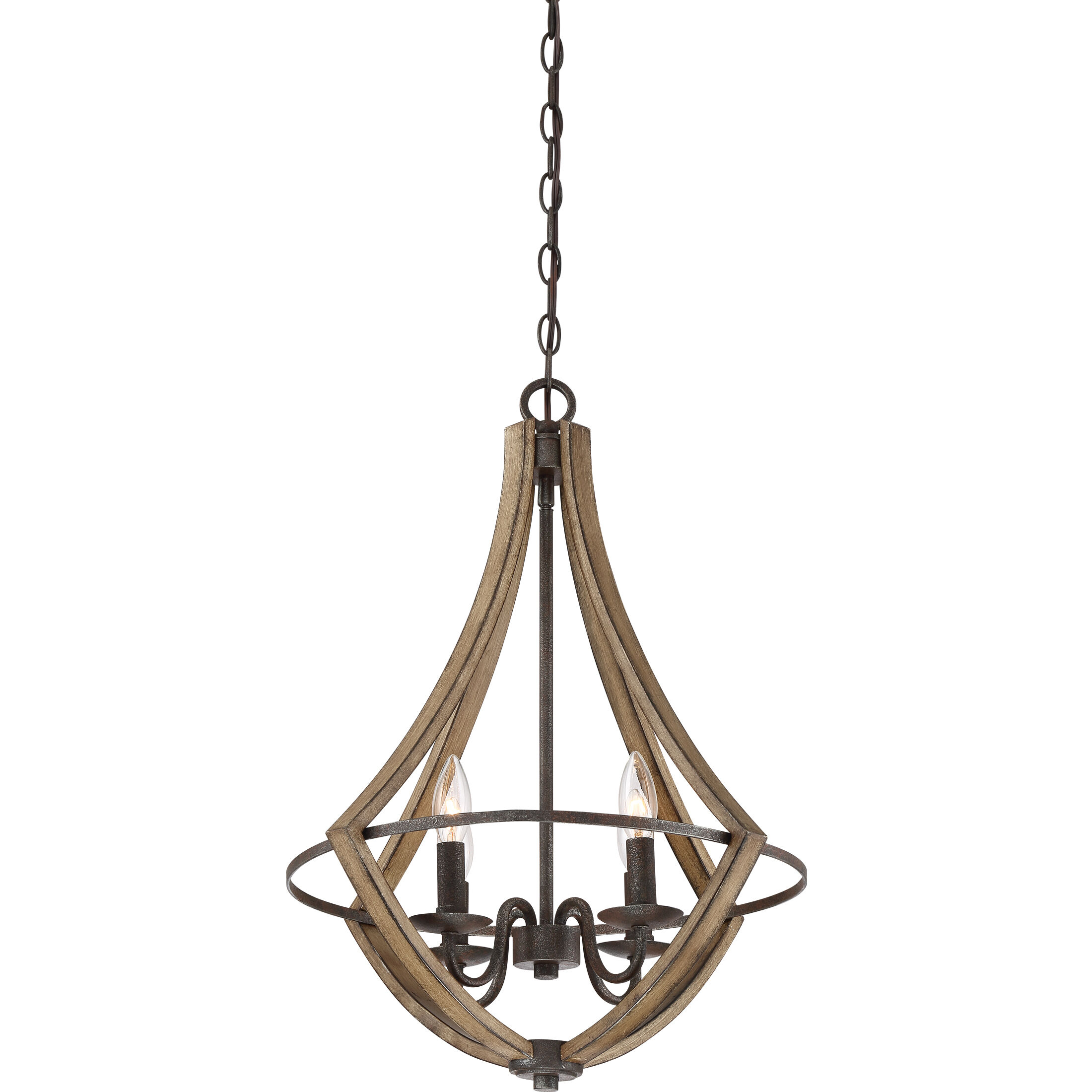 Shire 4 Light 18 inch Rustic Black Dinette Chandelier Ceiling Light
