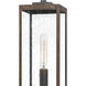 Westover 1 Light 21 inch Industrial Bronze Outdoor Post Lantern