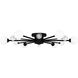 Combe 6 Light 30 inch Matte Black Semi-Flush Mount Ceiling Light, Extra Large