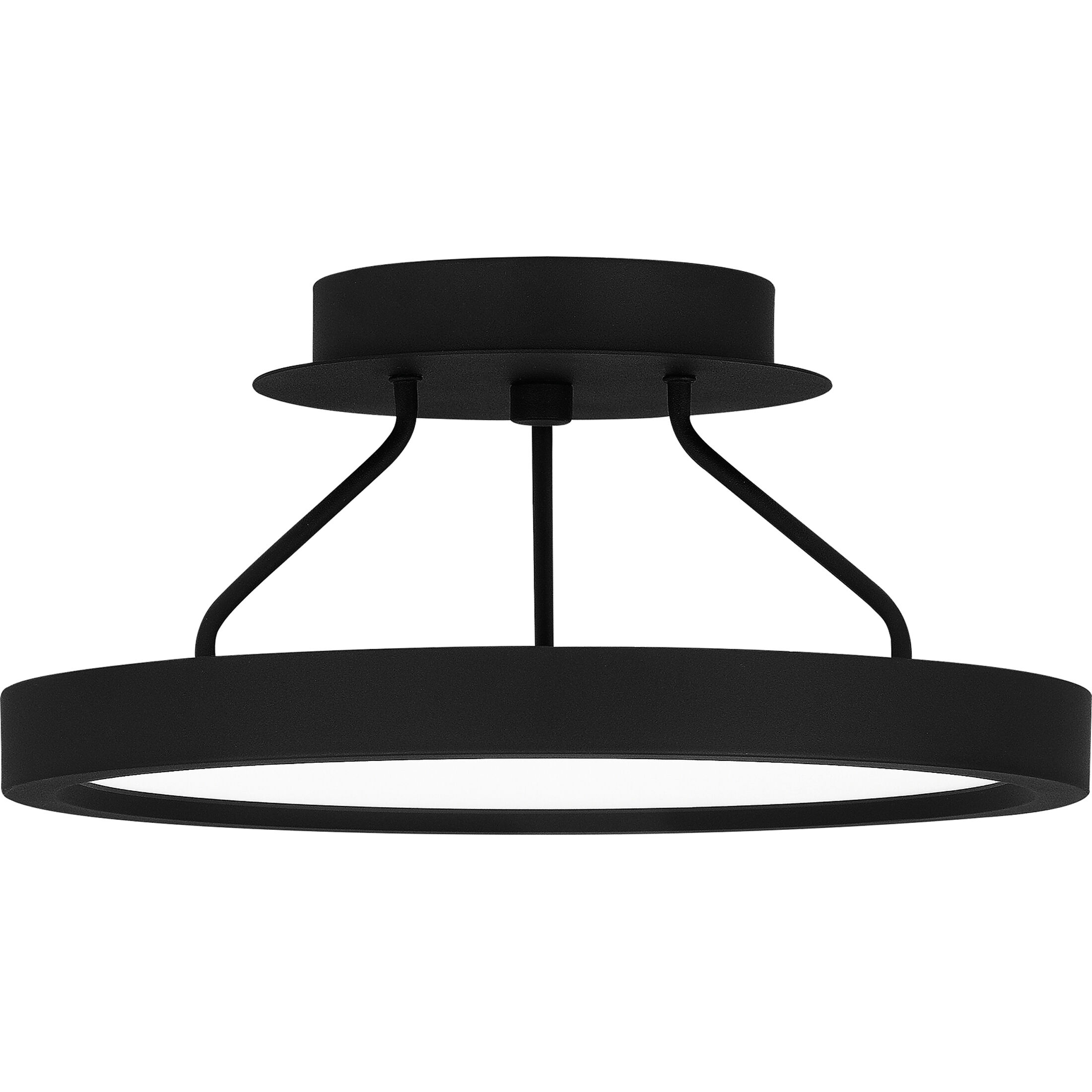 Outskirts LED 11 inch Earth Black Semi-Flush Mount Ceiling Light