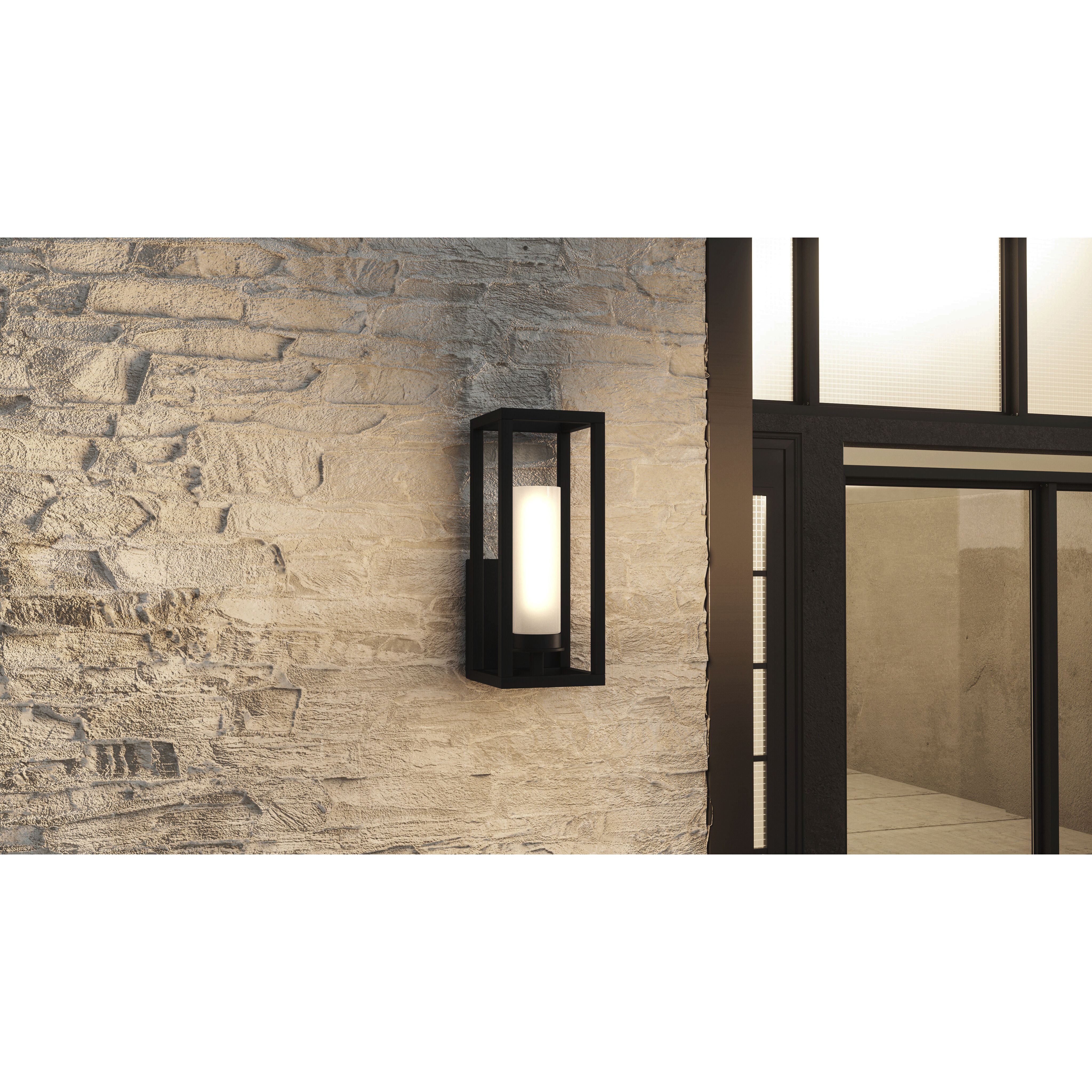 Neville 1 Light 5 inch Matte Black Outdoor Lantern