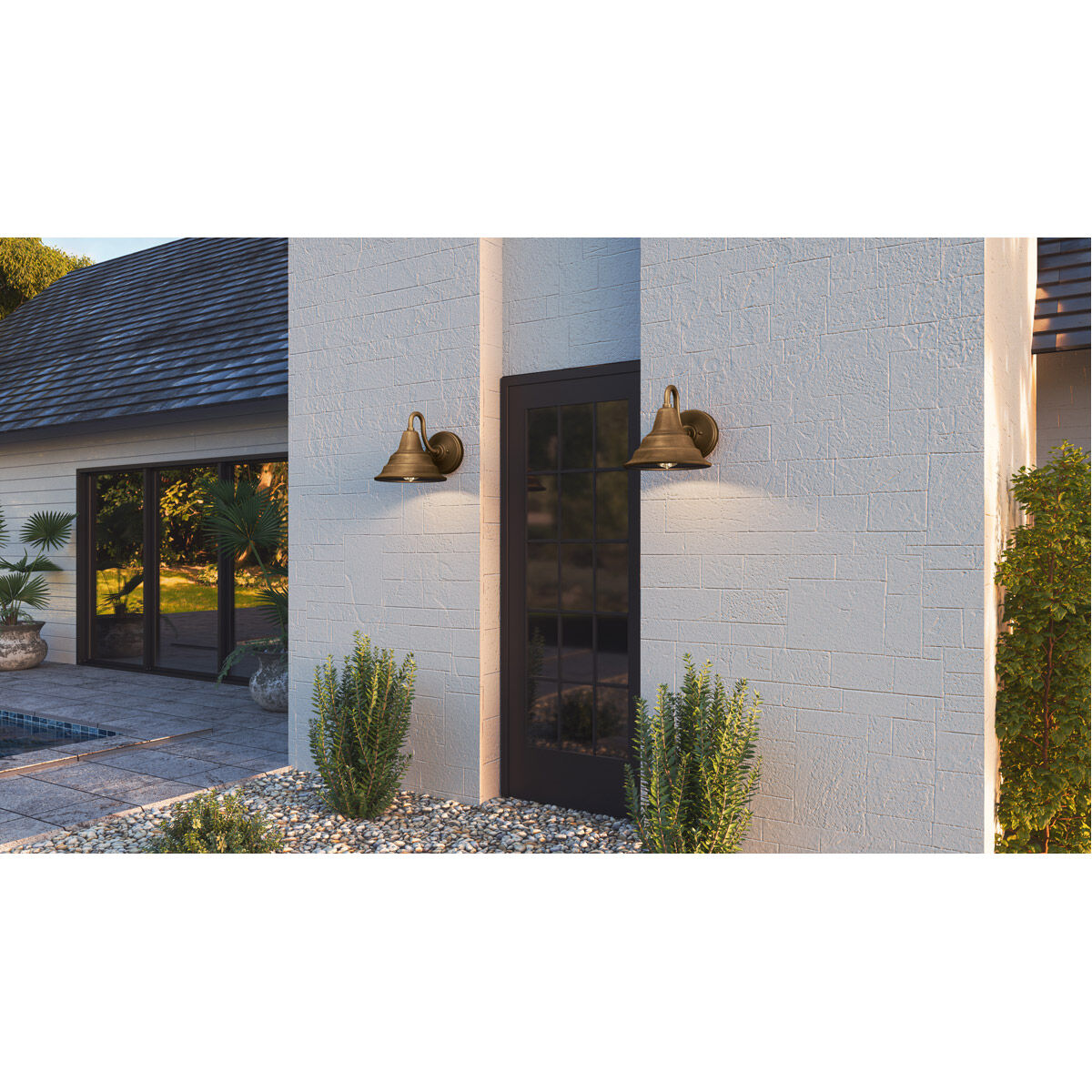 Carmel 1 Light 11 inch Statuary Bronze Outdoor Wall Lantern, Large