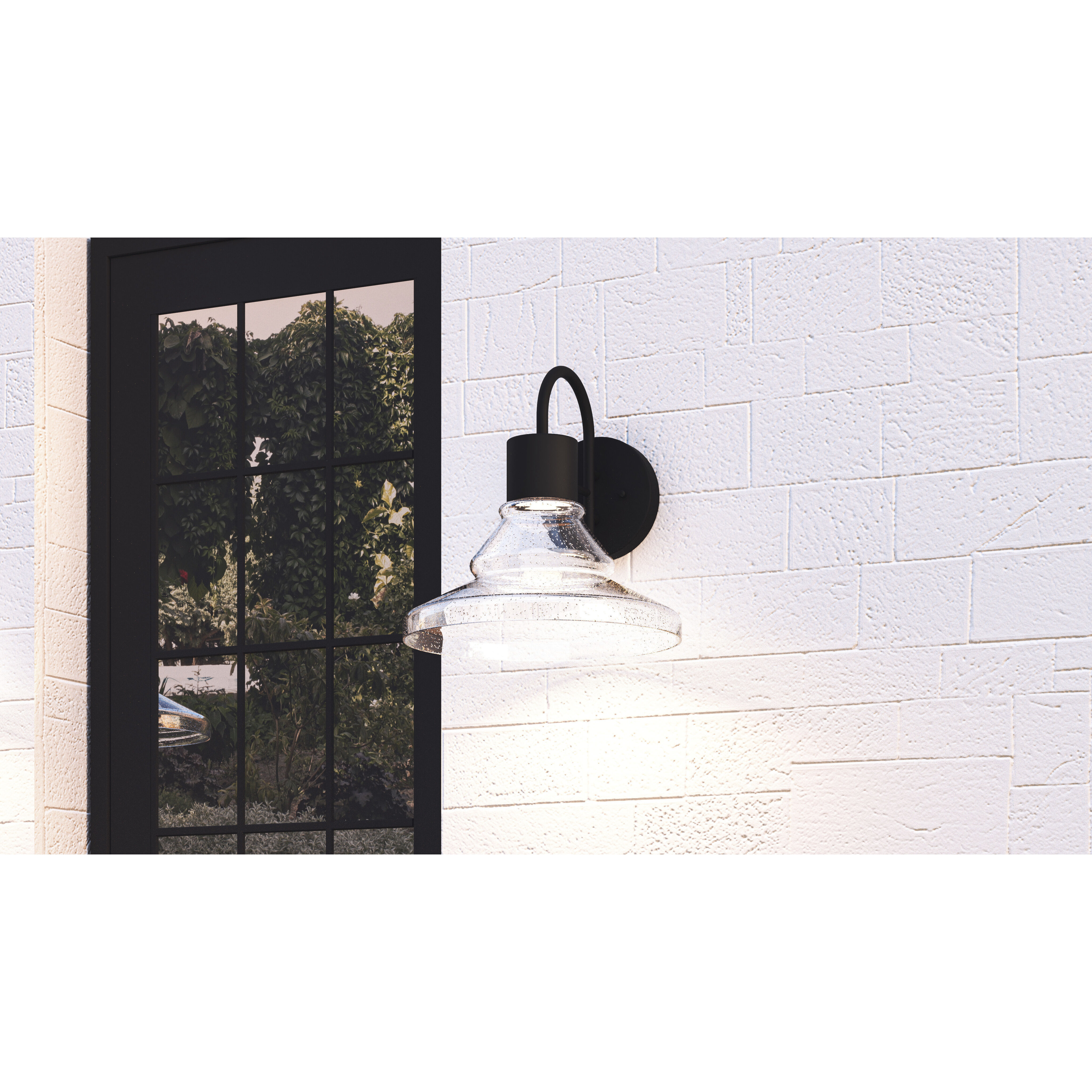 Felix LED 14 inch Matte Black Outdoor Wall Lantern