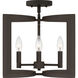 Beaufain 4 Light 13 inch Old Bronze Semi-Flush Mount Ceiling Light