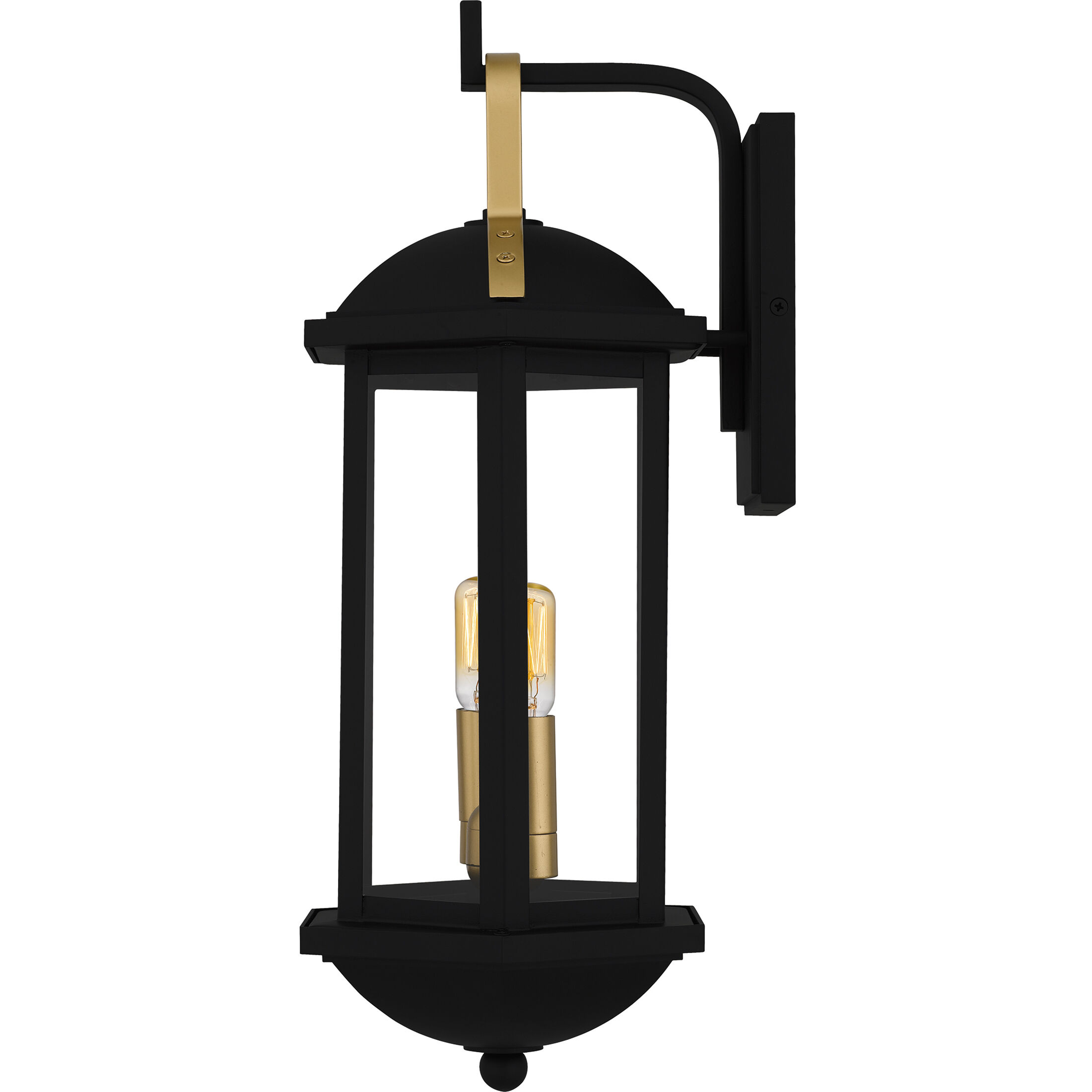 Crestfield 2 Light 19.75 inch Matte Black Outdoor Wall Lantern, Medium