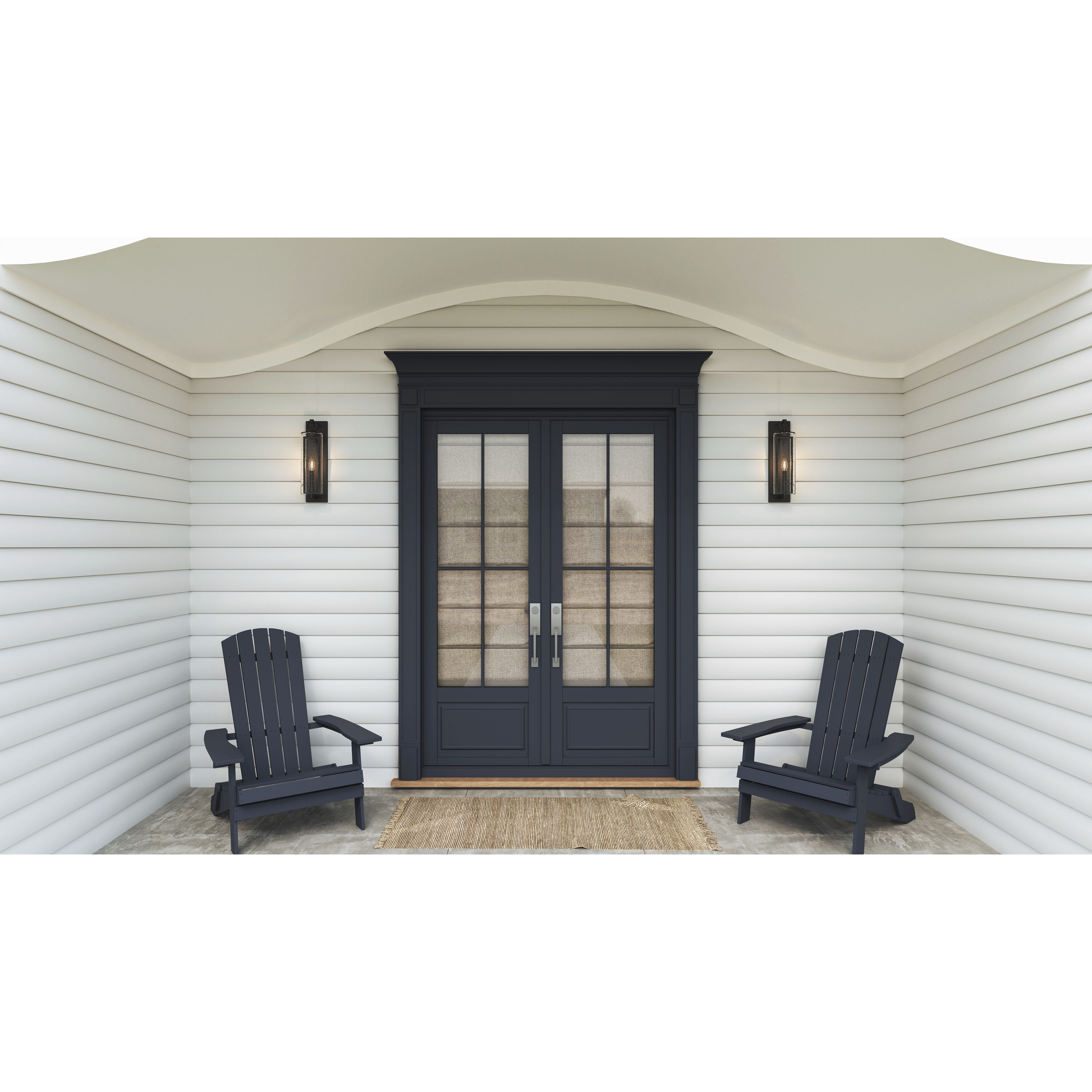 Redan 1 Light 18.25 inch Stone Black Outdoor Wall Lantern, Medium