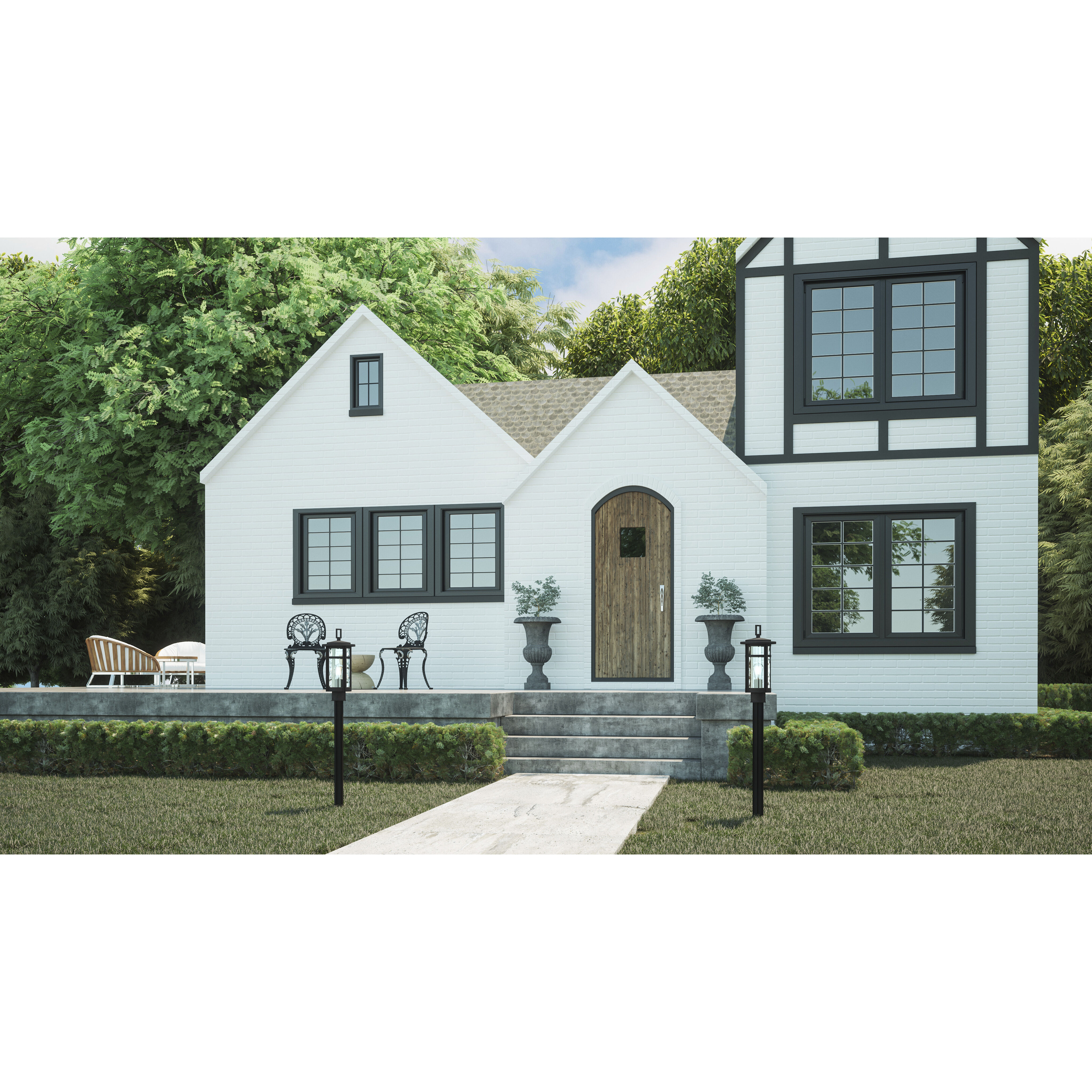 Uma 1 Light 17.25 inch Matte Black Outdoor Post Lantern, Large