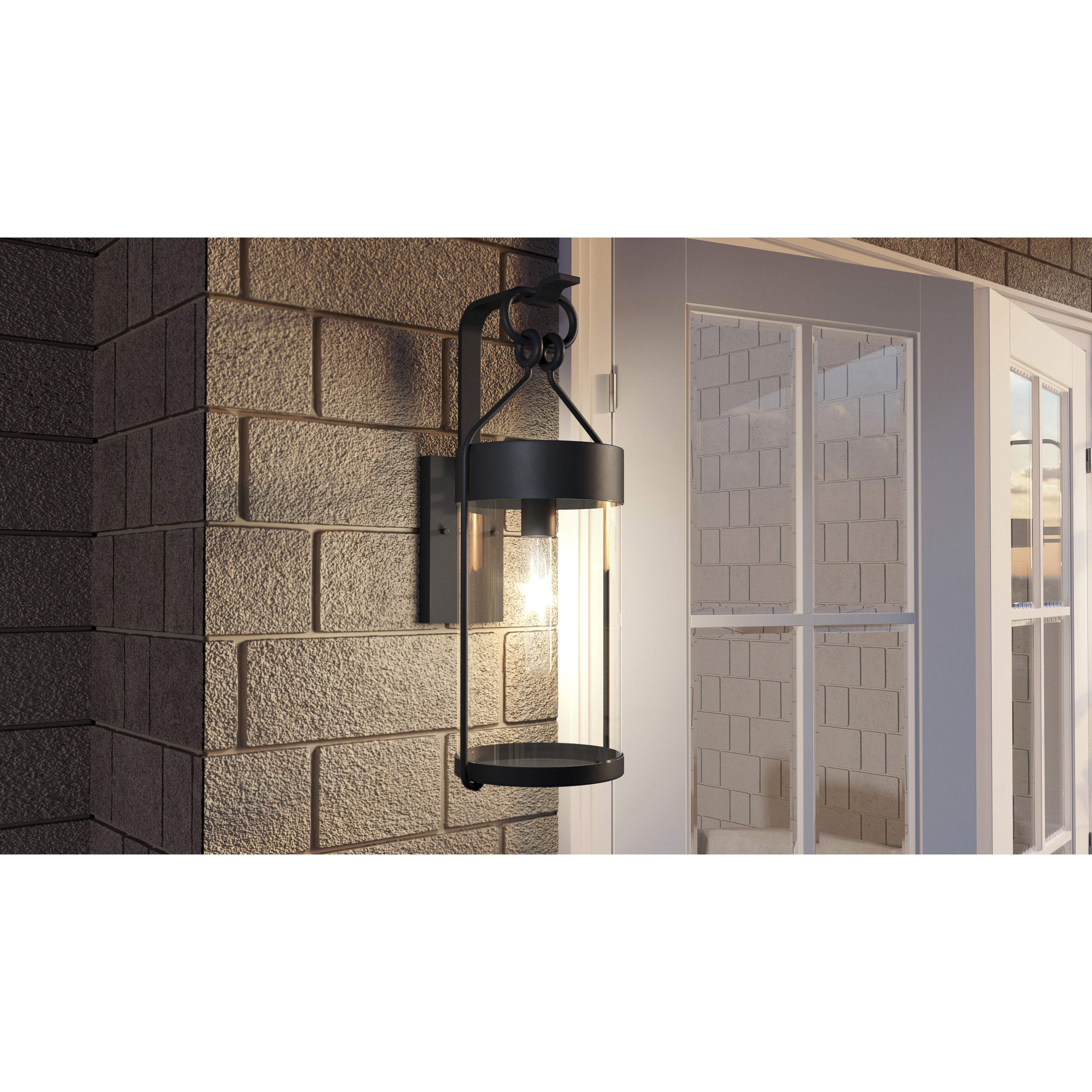 Corbin 1 Light 23 inch Earth Black Outdoor Wall Lantern