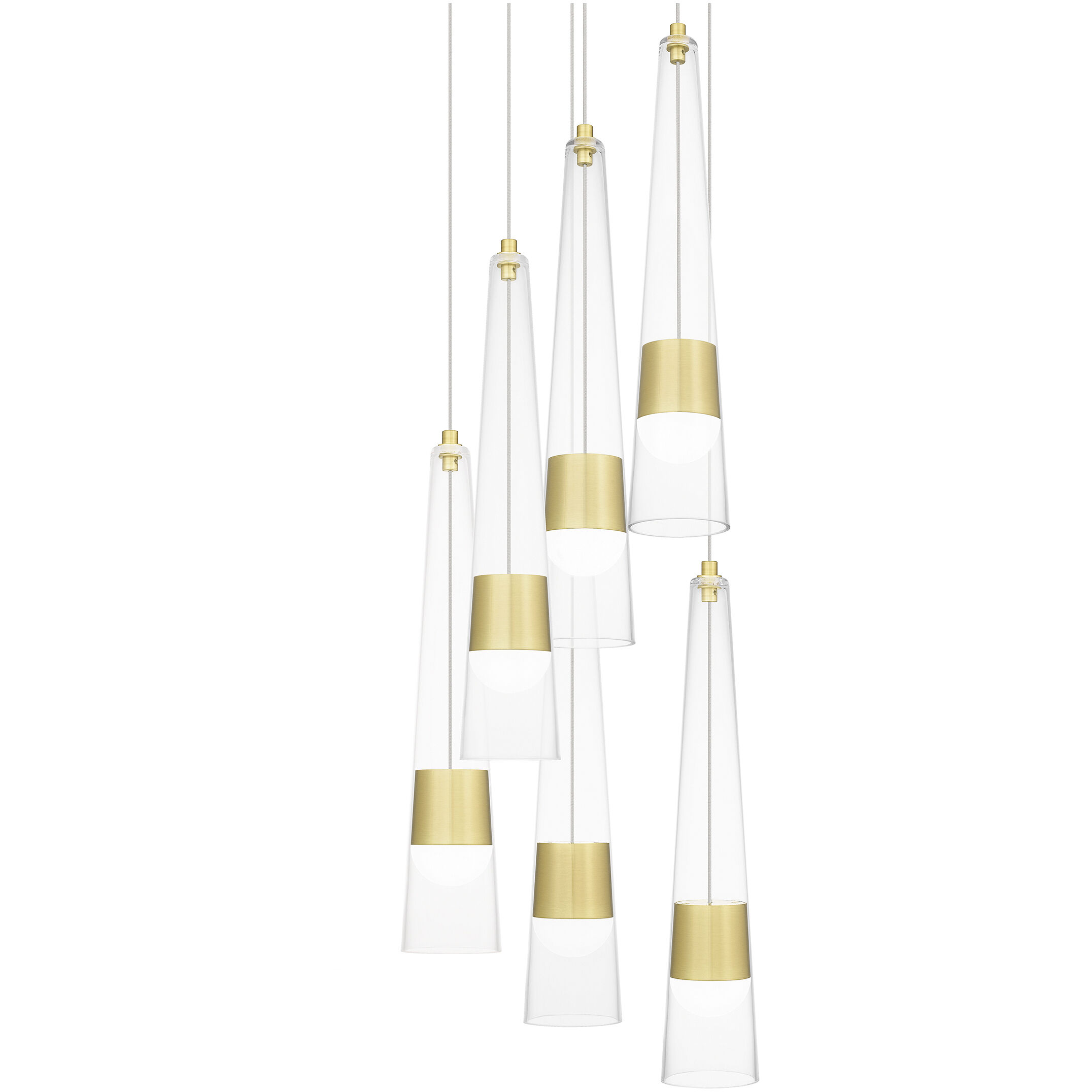 Zia 13 inch Satin Gold Pendant Ceiling Light