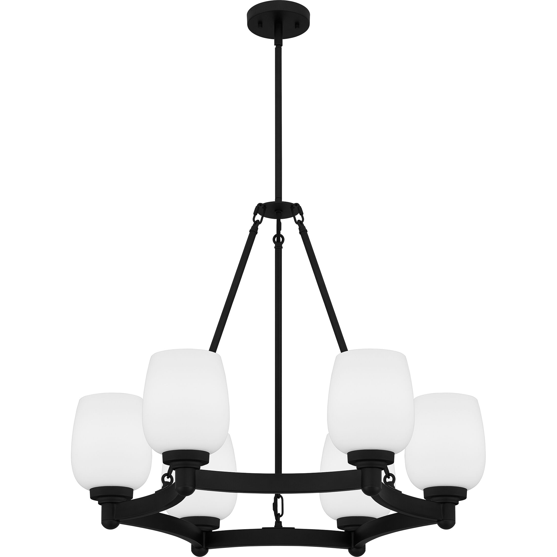 Penning 6 Light 28 inch Matte Black Chandelier Ceiling Light
