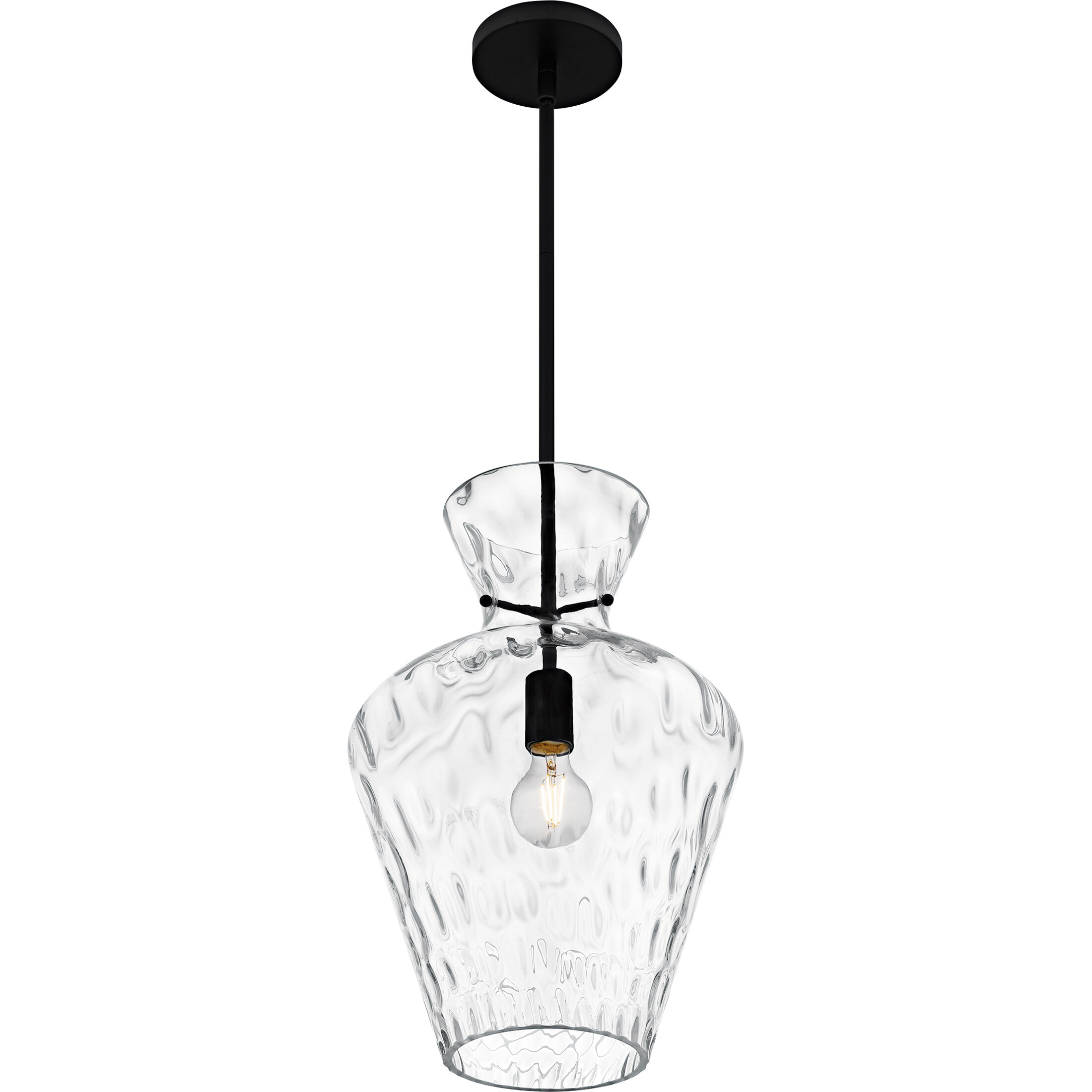 Hollis 1 Light 12 inch Matte Black Pendant Ceiling Light