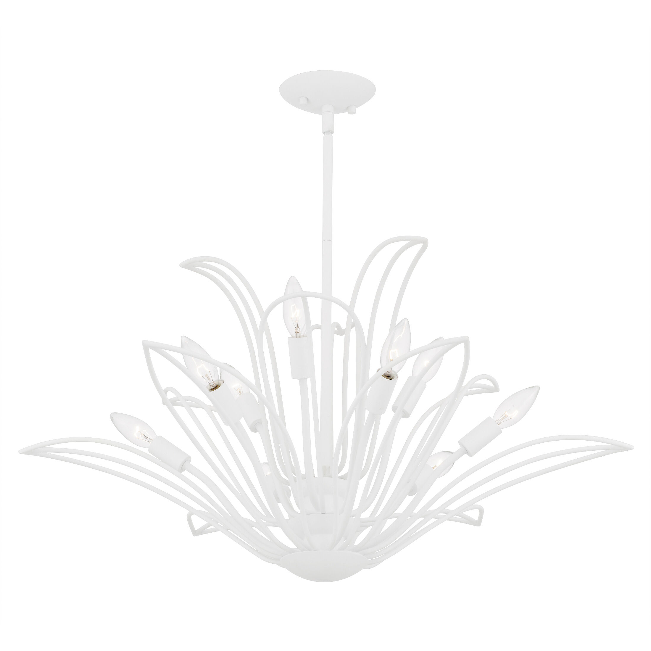 Tallulah 9 Light 32 inch Sand White Chandelier Ceiling Light