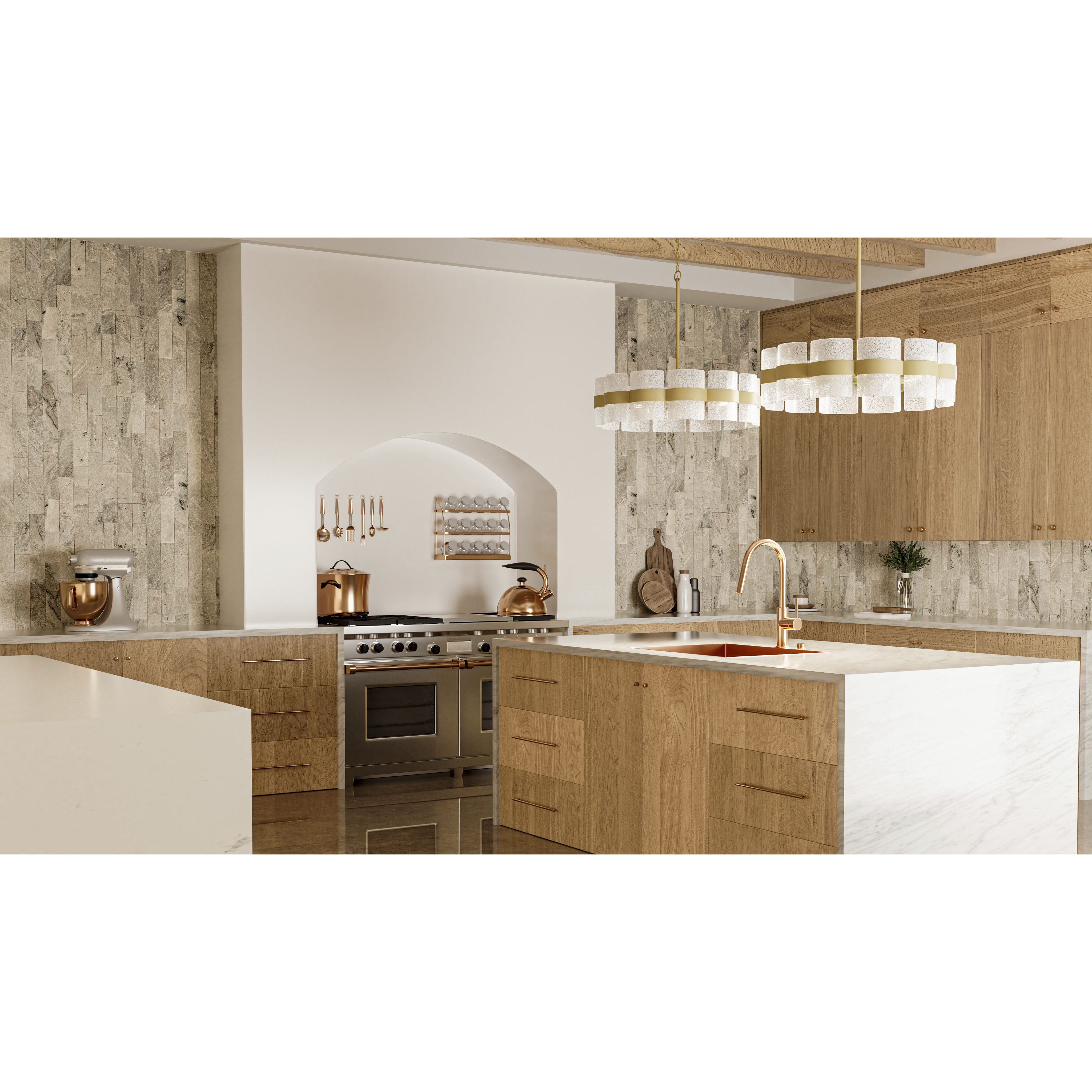 Sweeney 6 Light 30 inch Soft Gold Pendant Ceiling Light