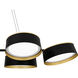 Byrnes LED 40 inch Matte Black Linear Chandelier Ceiling Light, Medium