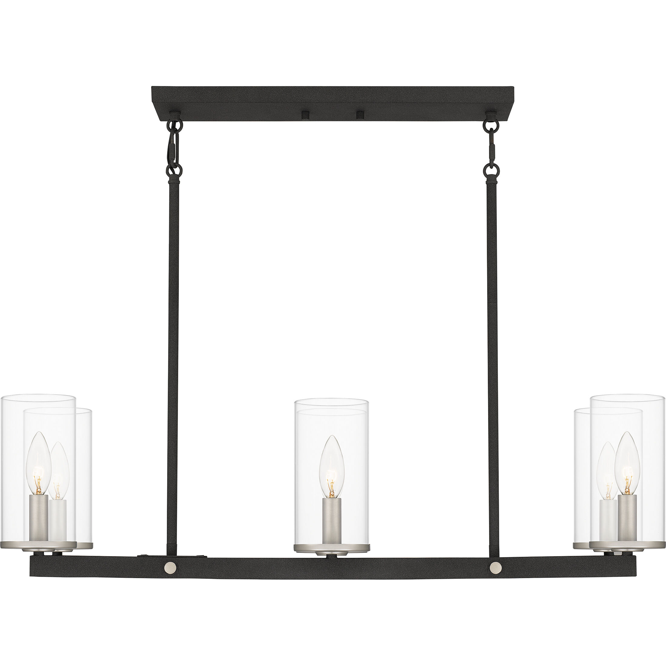 Quoizel DVY632MB Daverty 6 Light 32 inch Mottled Black