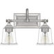 Nicholas 2 Light 15 inch Brushed Nickel Bath Light Wall Light