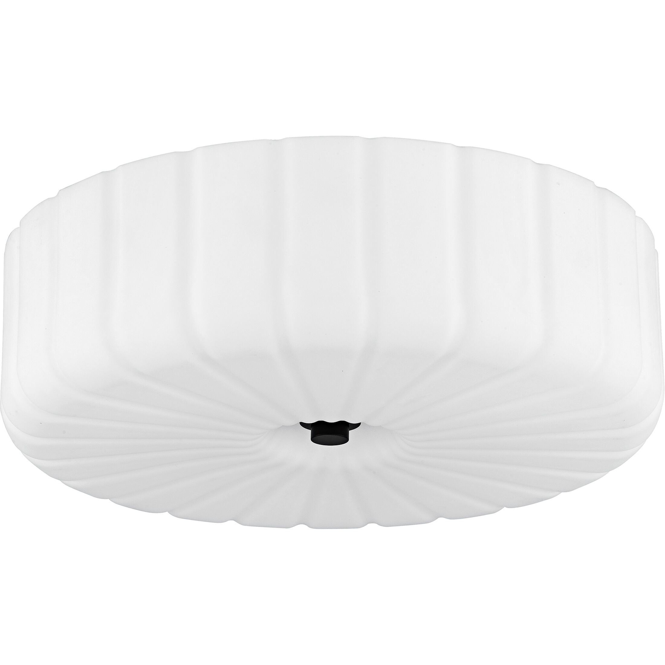 Oberman LED 15 inch Matte Black Flush Mount Ceiling Light, Medium