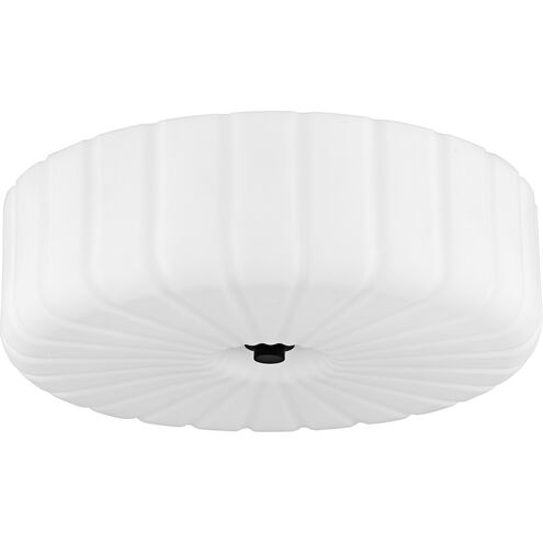 Oberman LED 15 inch Matte Black Flush Mount Ceiling Light, Medium