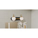 Desmond 2 Light 18 inch Matte Black Bath Light Wall Light, Medium