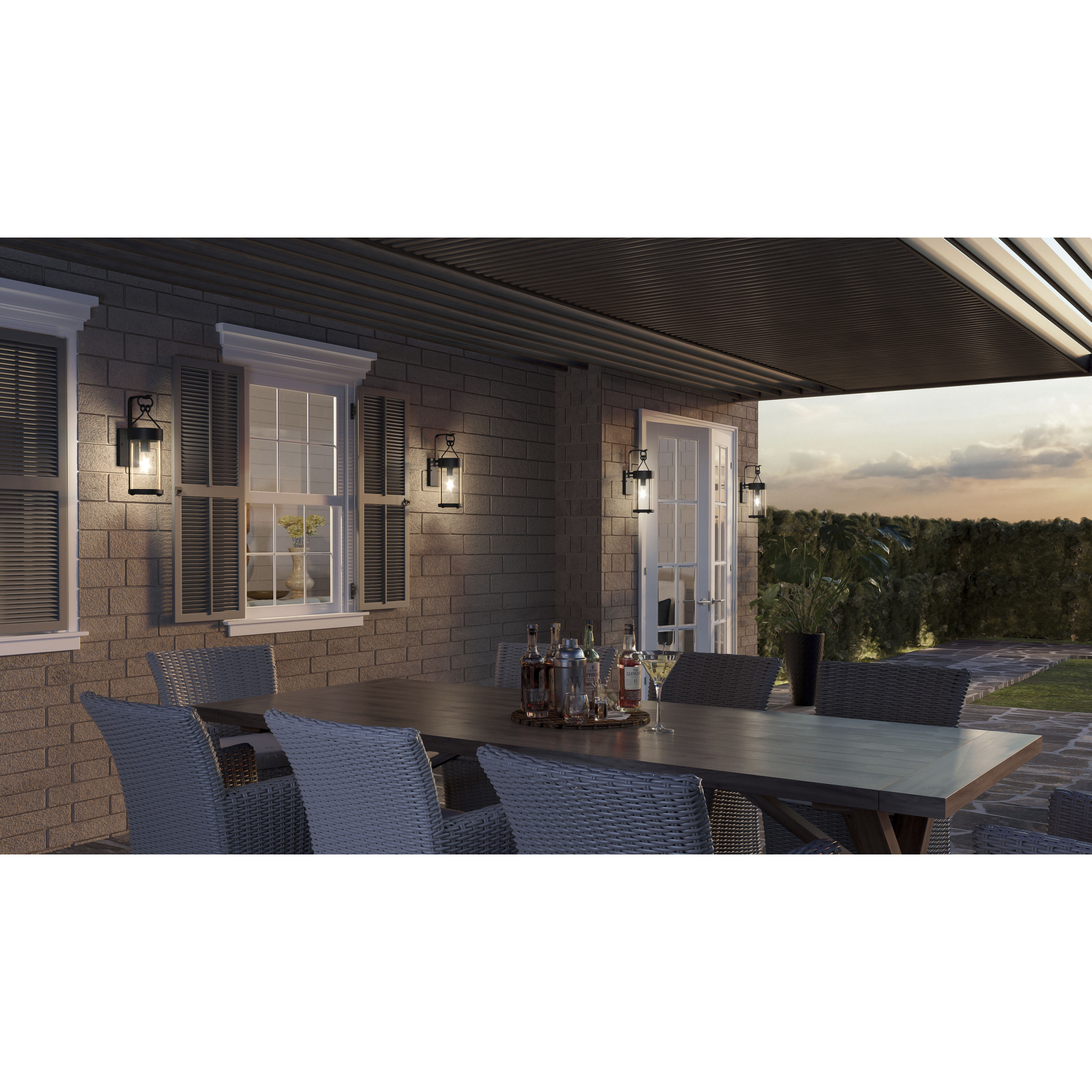 Corbin 1 Light 18 inch Earth Black Outdoor Wall Lantern