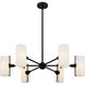 Curran 6 Light 36 inch Matte Black Chandelier Ceiling Light