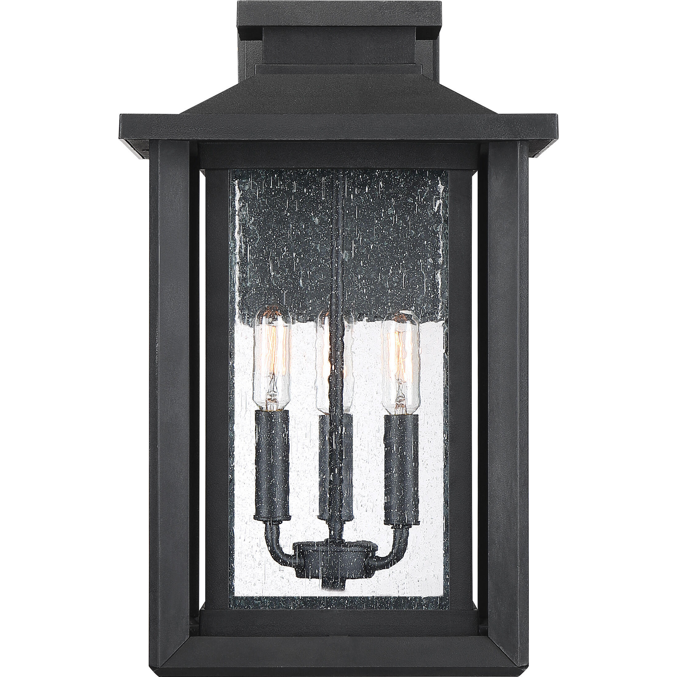 Wakefield 3 Light 17 inch Earth Black Outdoor Wall Lantern