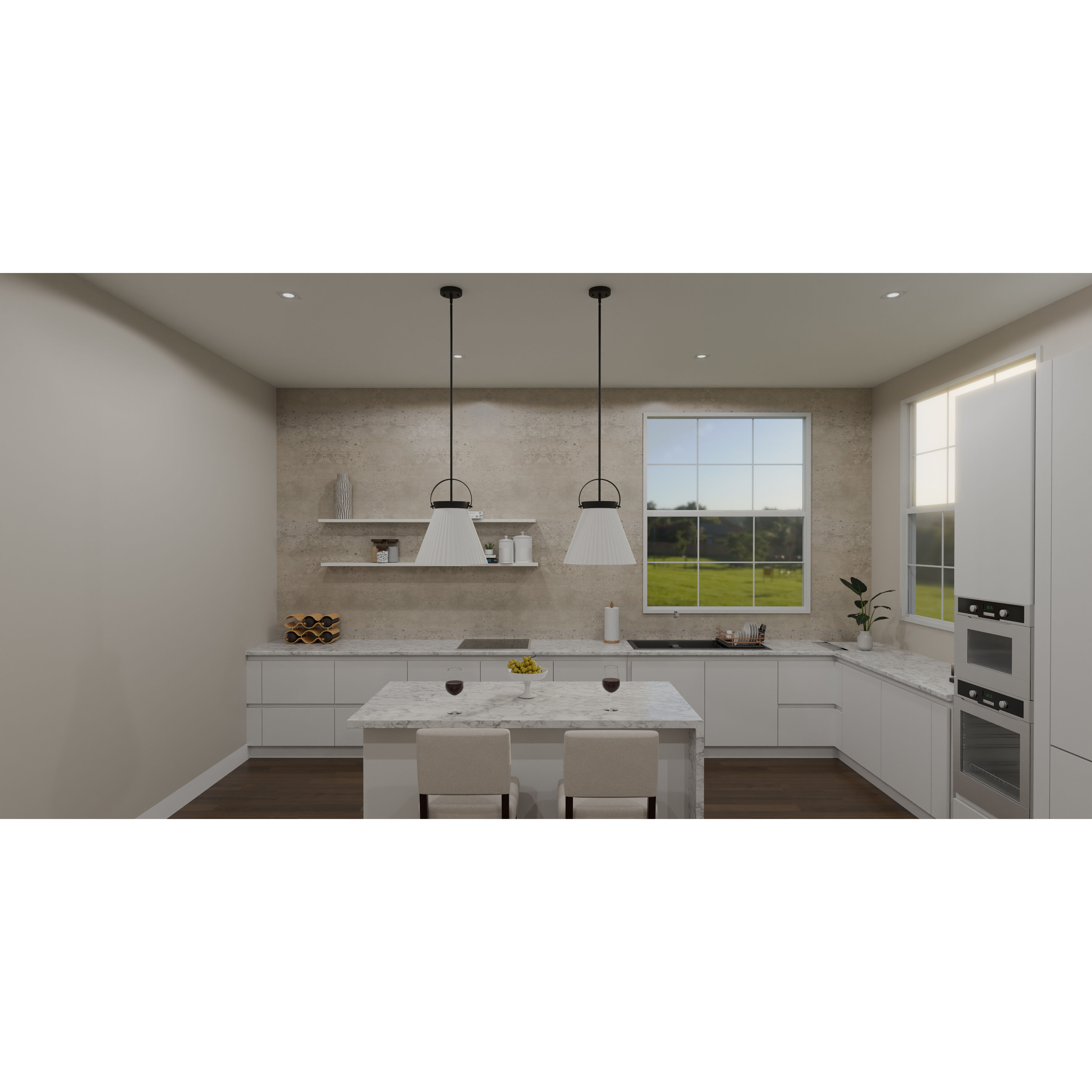 Thibault 1 Light 16 inch Matte Black Pendant Ceiling Light, Large