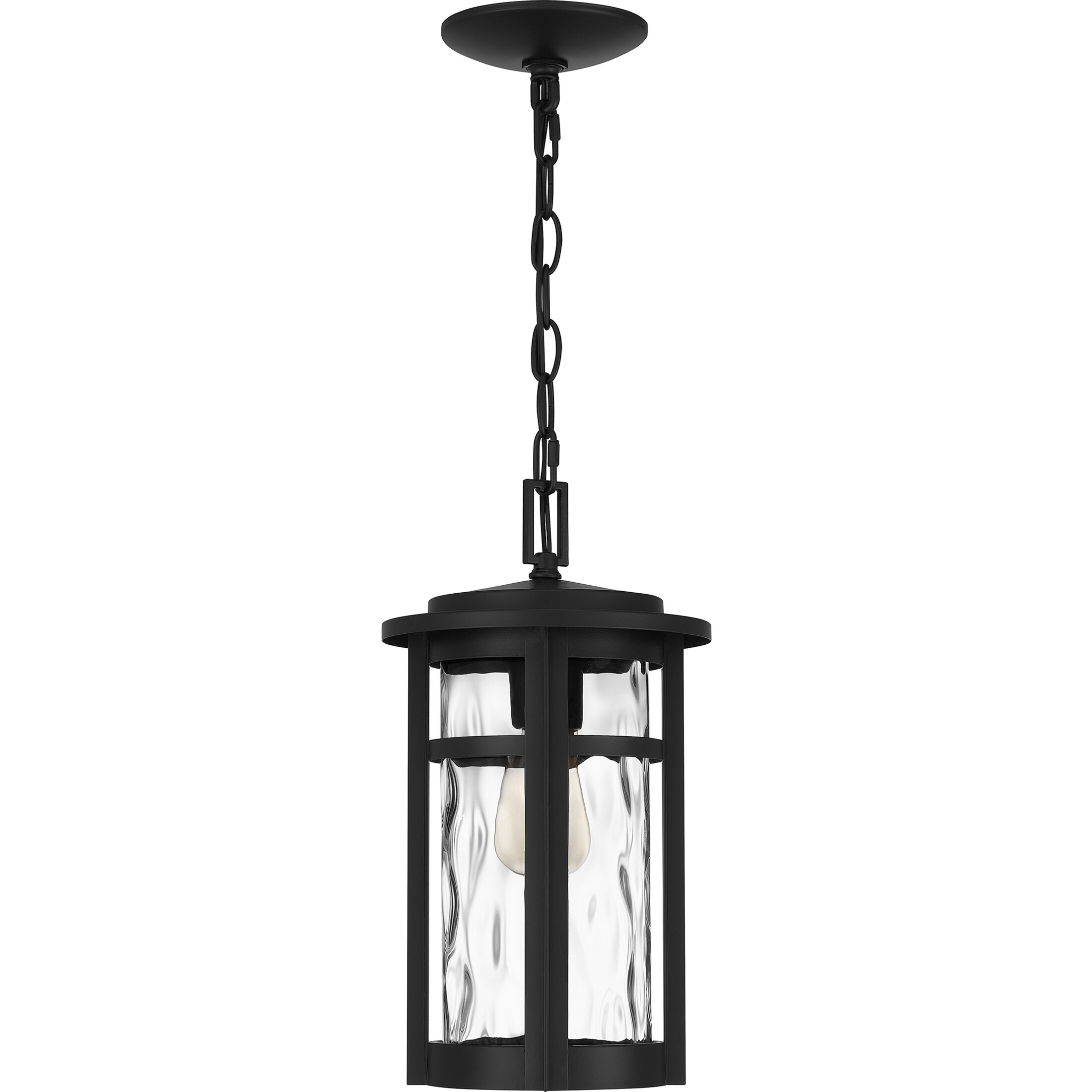 Uma 1 Light 8 inch Matte Black Outdoor Hanging Lantern, Large