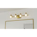 Kolt 4 Light 29 inch Brushed Gold Bath Light Wall Light in Bronze Gold, Extra Large
