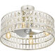 Coffman 22 inch Polished Nickel with Silver Blades Fandelier