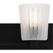 Gray 2 Light 16 inch Matte Black Bath Light Wall Light, Medium
