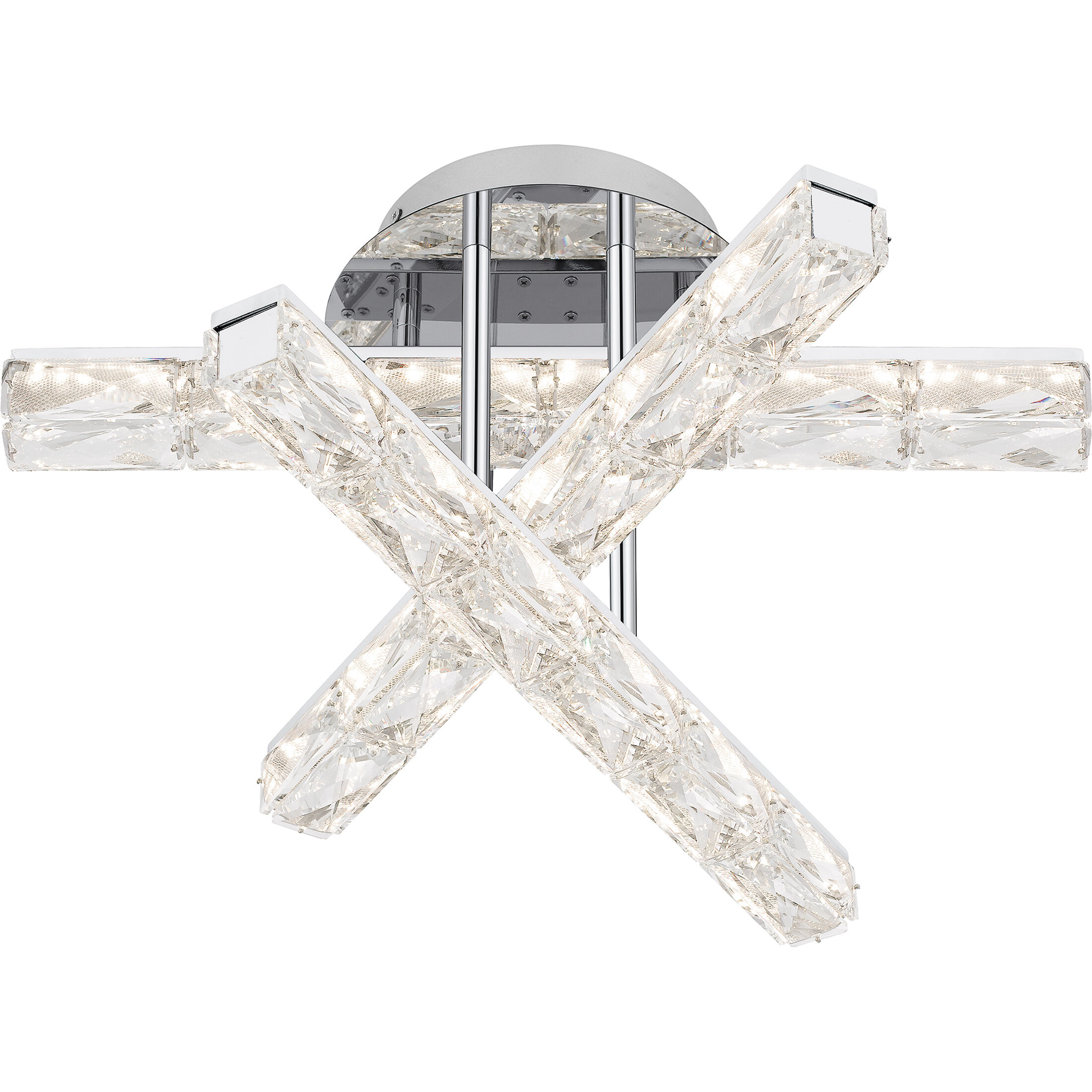 Comet 18 inch Polished Chrome Semi-Flush Mount Ceiling Light