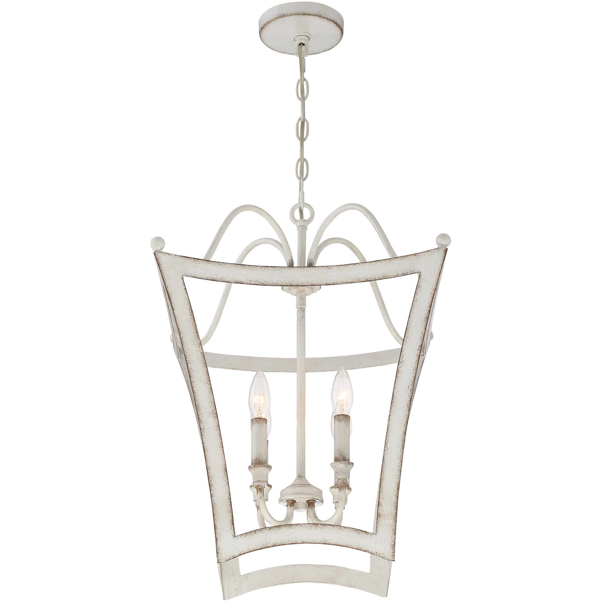 Summerford 4 Light 16 inch Antique White Foyer Pendant Ceiling Light