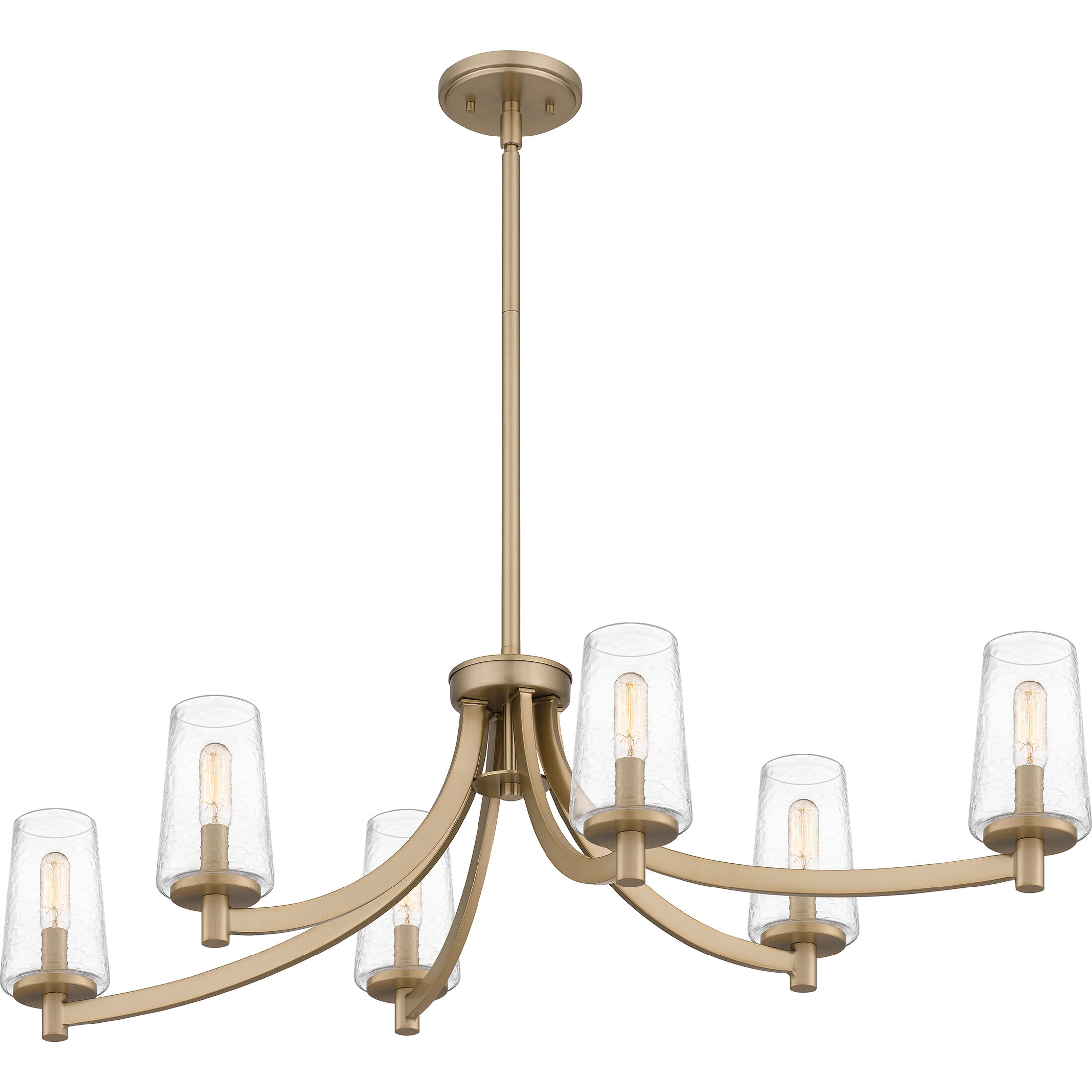 Miccio 6 Light 38 inch Bronze Gold Island Light Ceiling Light