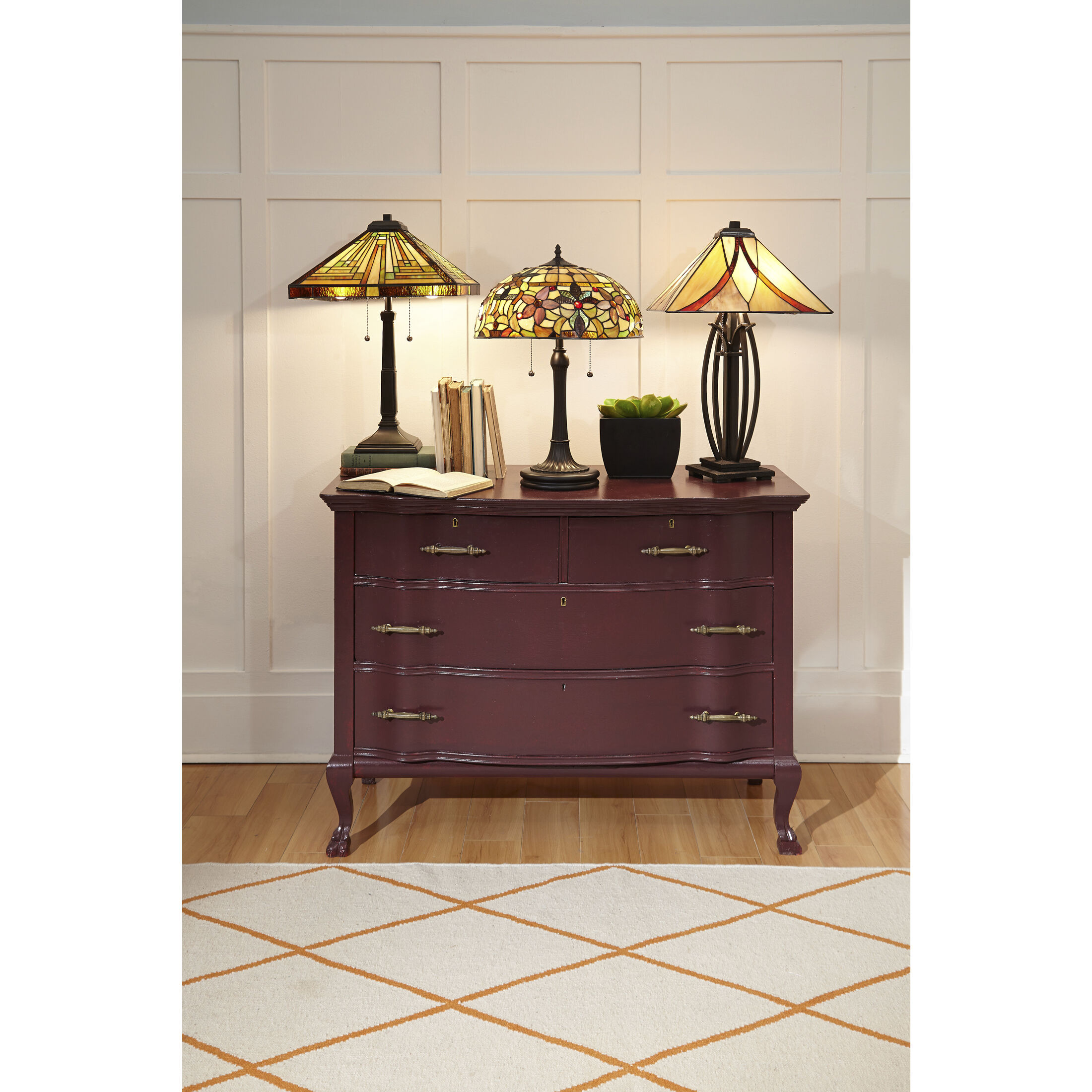 Kami 23 inch 75 watt Vintage Bronze Table Lamp Portable Light, Naturals