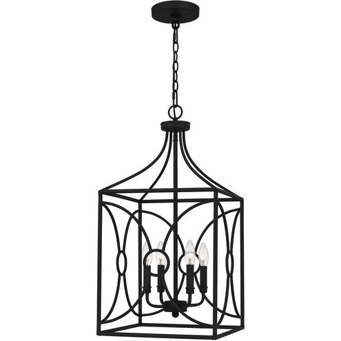 Grenelle 4 Light 14 inch Matte Black Pendant Ceiling Light