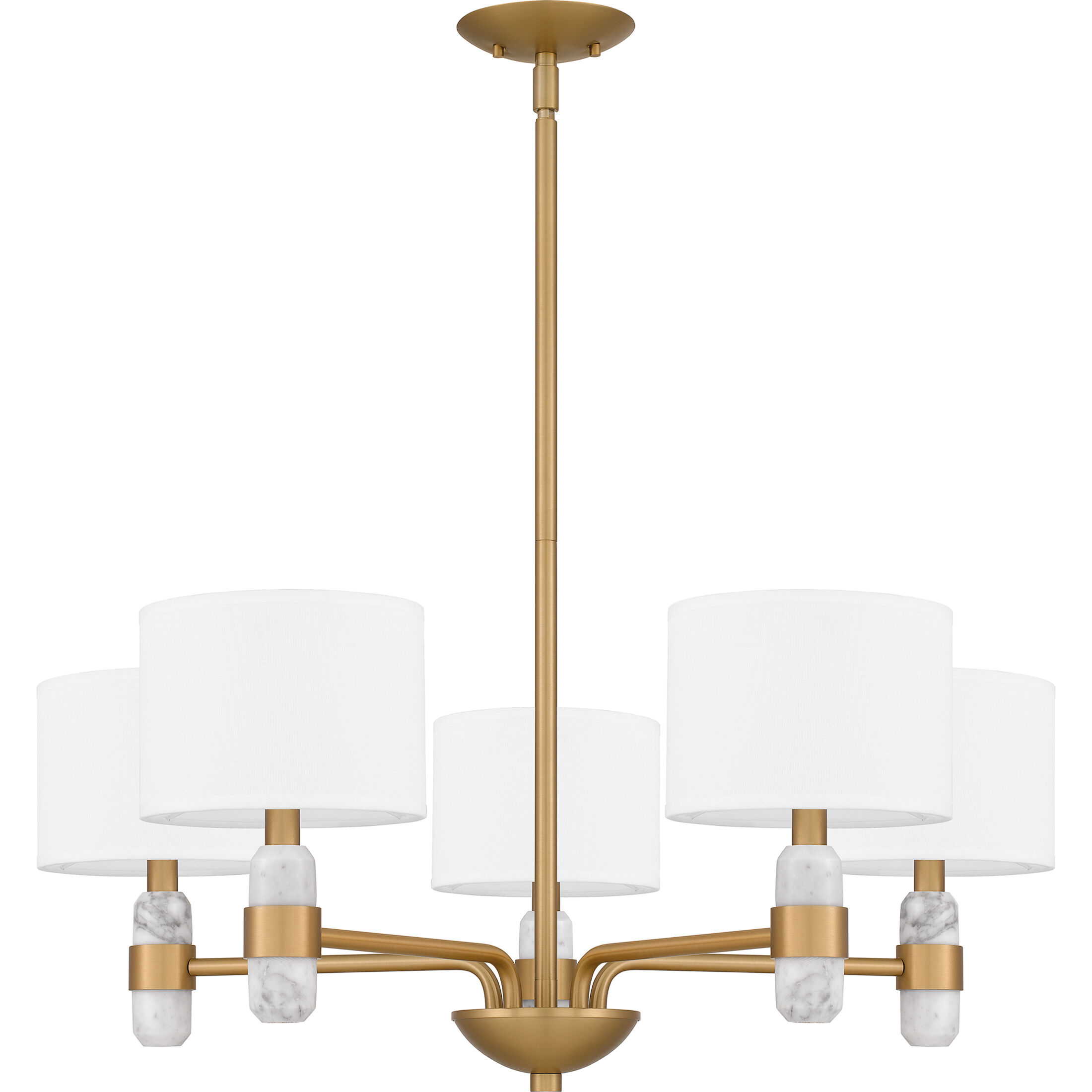 Kimberly 5 Light 30 inch Brushed Weathered Brass Chandelier Ceiling Light