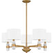 Kimberly 5 Light 30 inch Brushed Weathered Brass Chandelier Ceiling Light