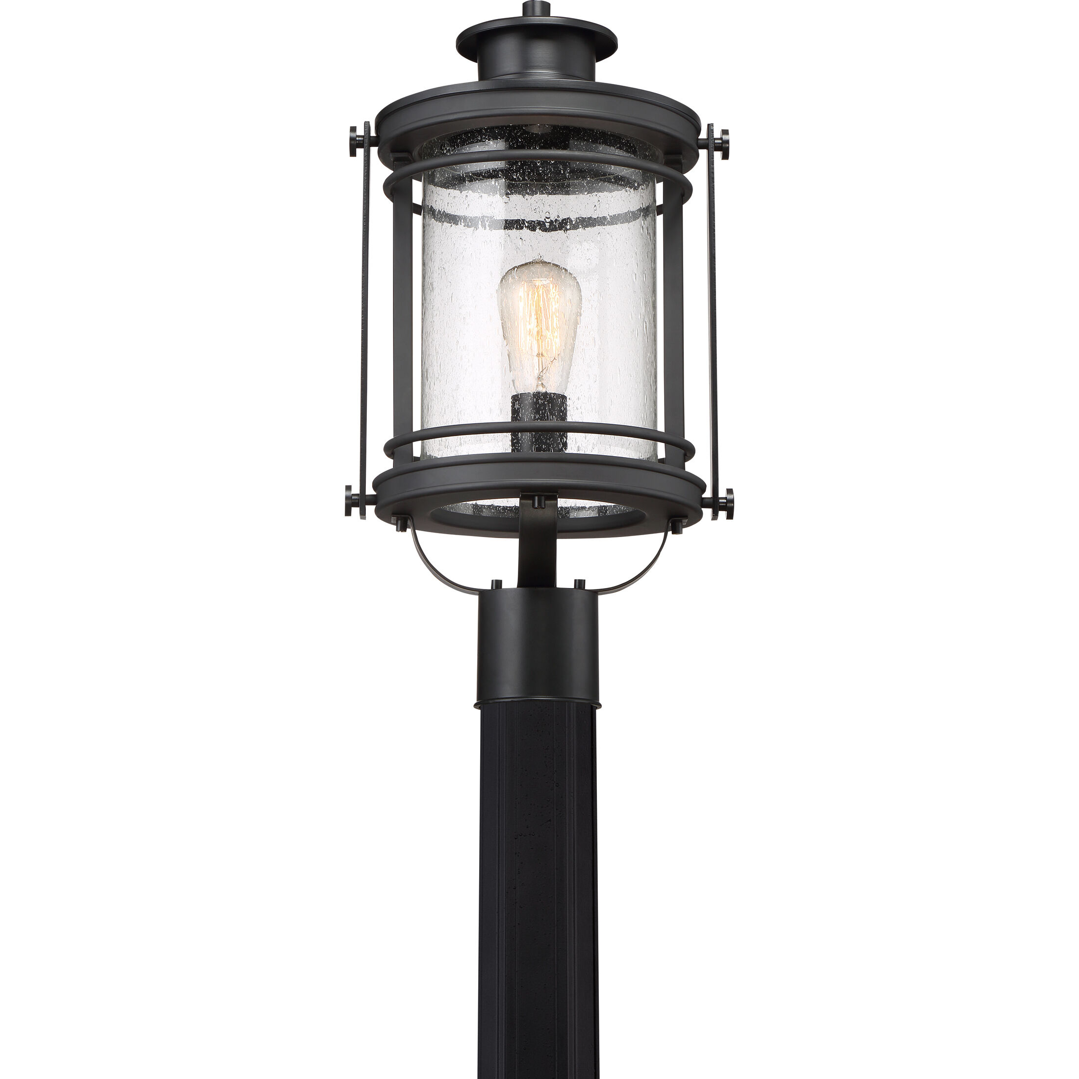 Booker 1 Light 20 inch Mystic Black Post Lantern