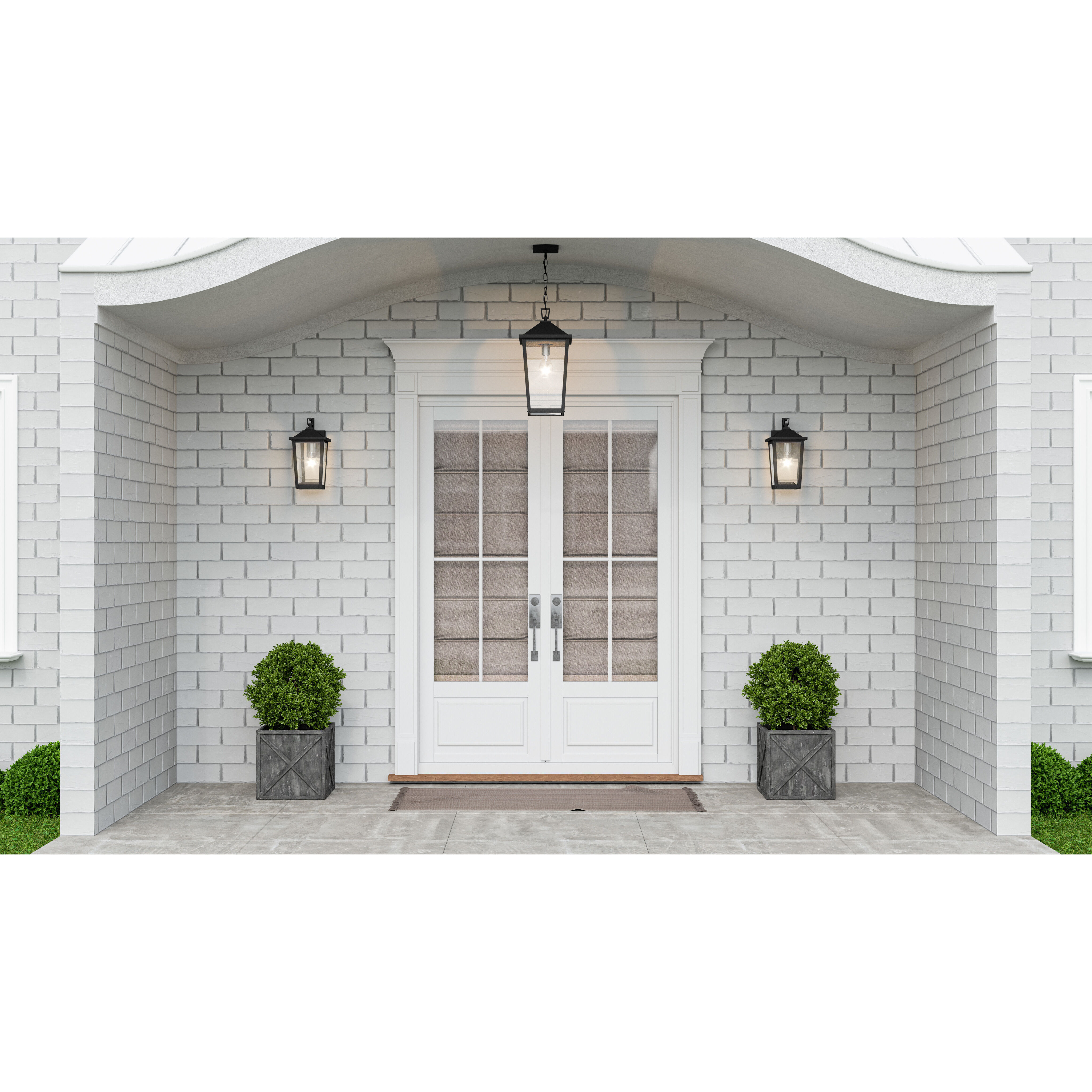 Stoneleigh 1 Light 13 inch Mottled Black Outdoor Wall Lantern