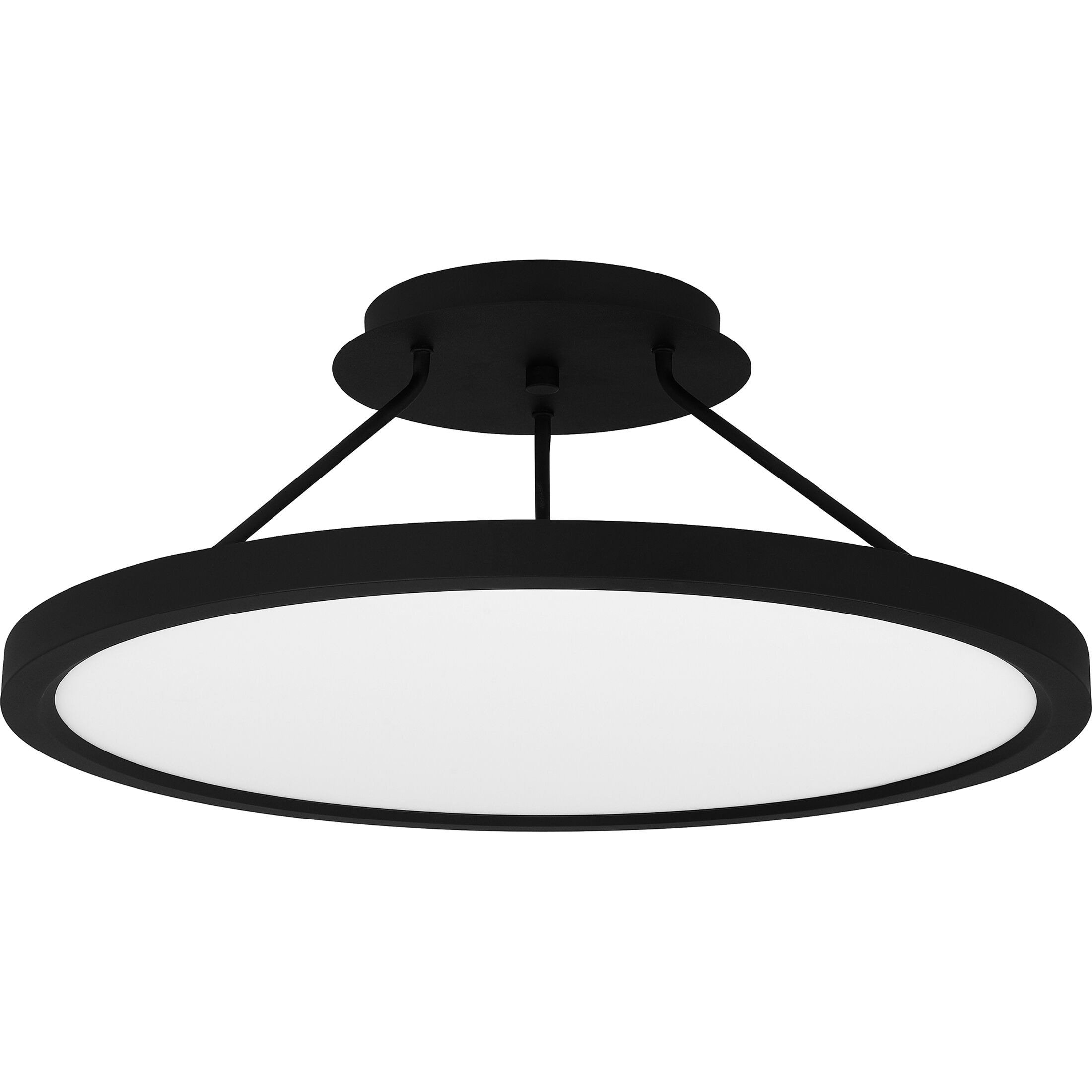 Outskirts LED 20 inch Earth Black Semi-Flush Mount Ceiling Light