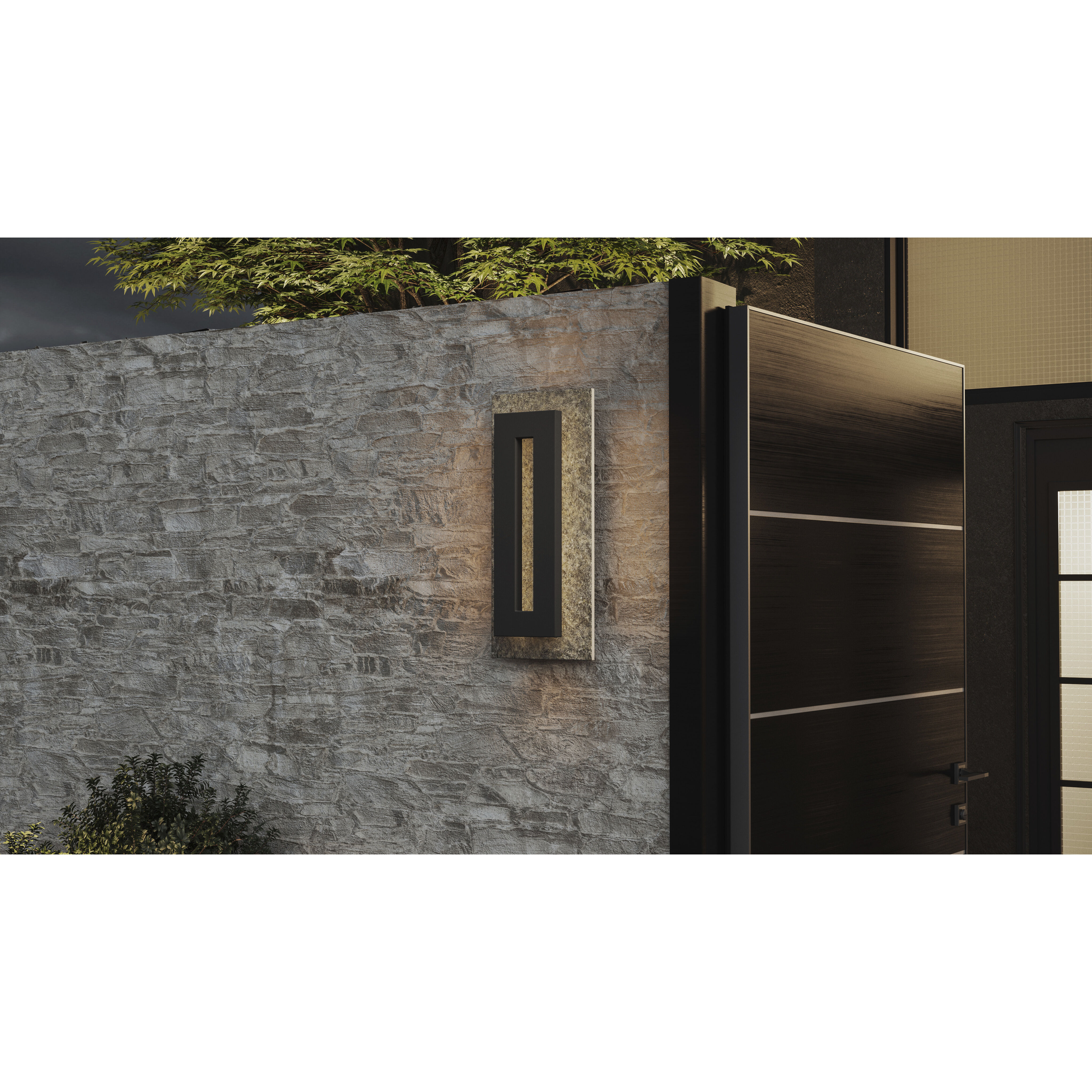 Quoizel TTE8308EK Tate LED 18 inch Earth Black Outdoor Wall